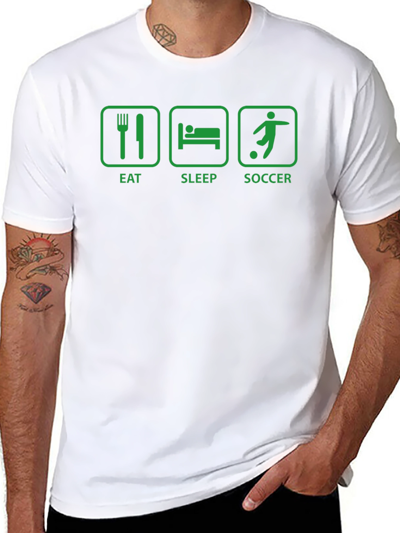 Eat Sleep Soccer T-Shirt - Black
