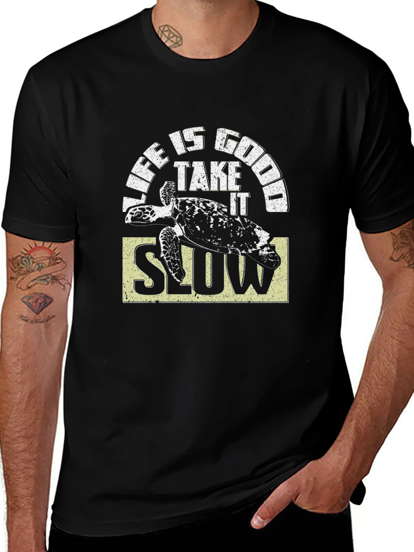 Life is Good Take it Slow Turtle Graphic Tee