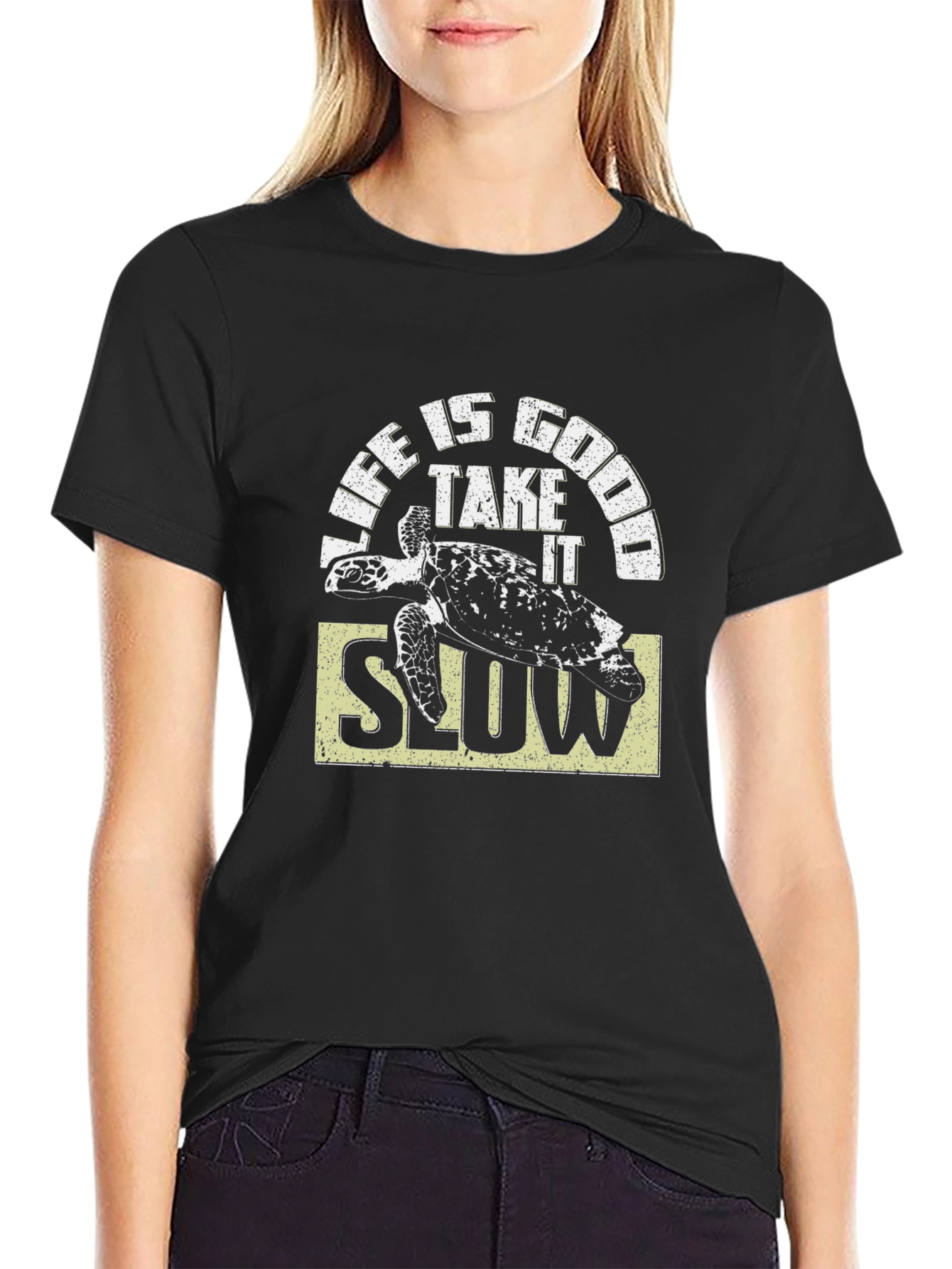 Life is Good Take it Slow Turtle Graphic Tee