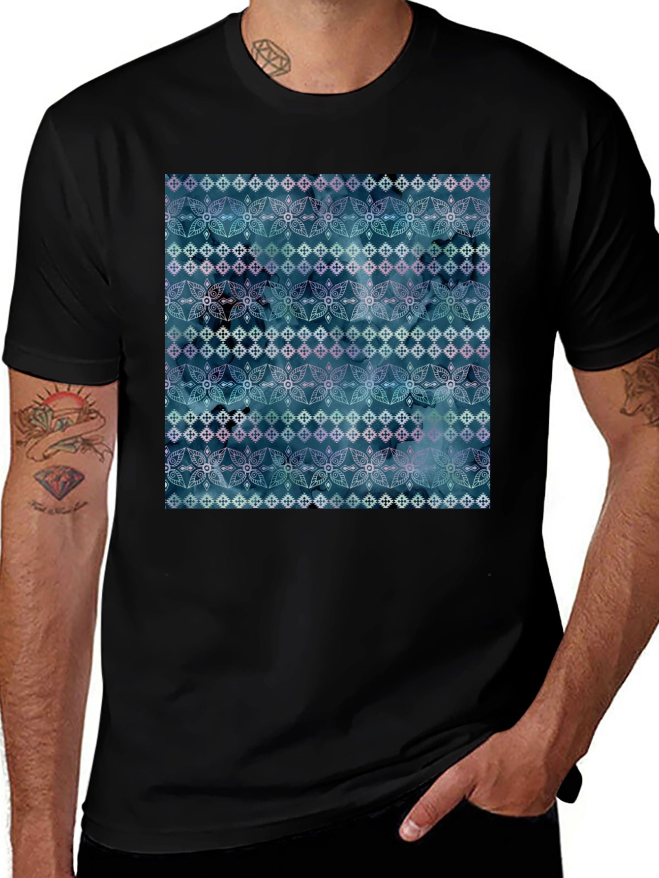 Floral Mandala Pattern T-Shirt