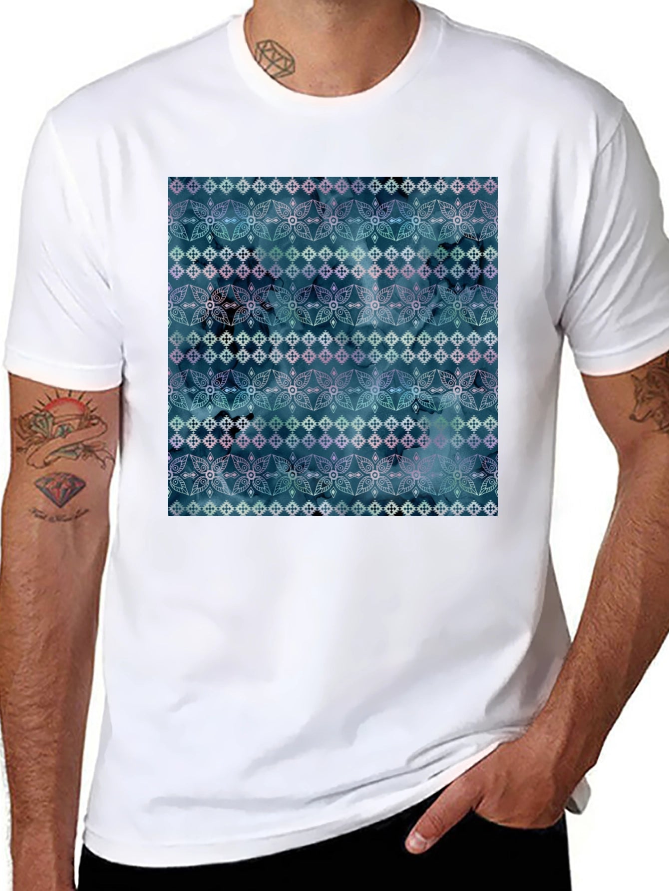 Floral Mandala Pattern T-Shirt