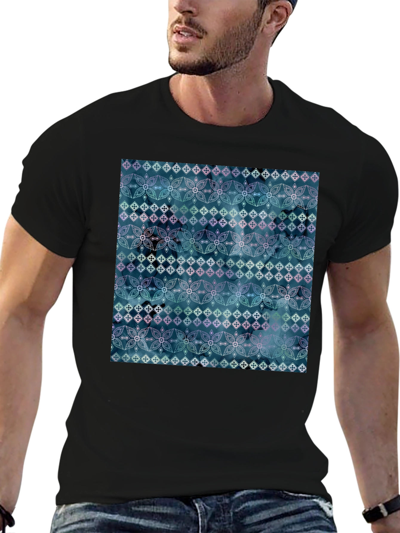 Floral Mandala Pattern T-Shirt