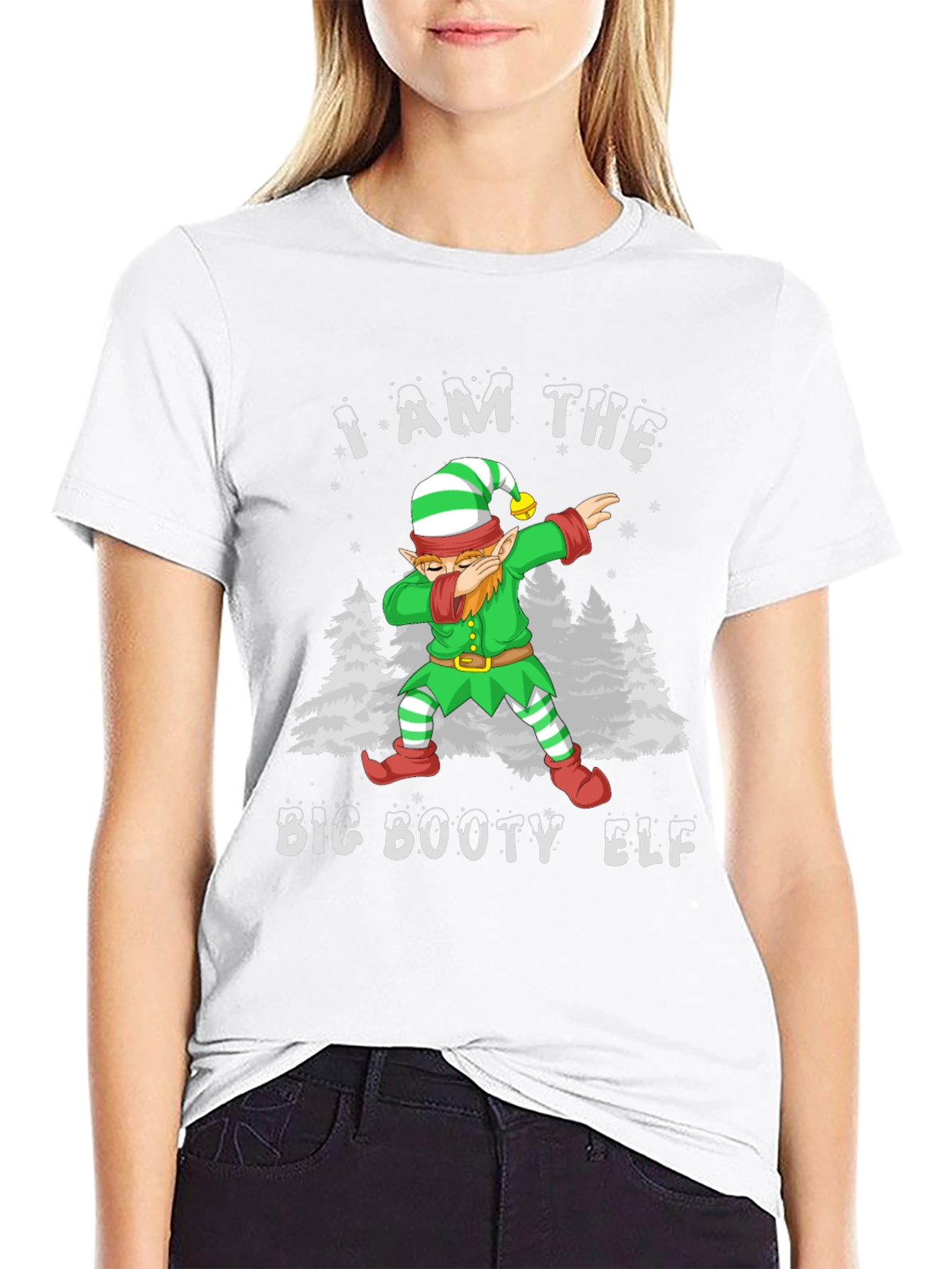 I Am The Big Booty Elf Dab Christmas T-Shirt