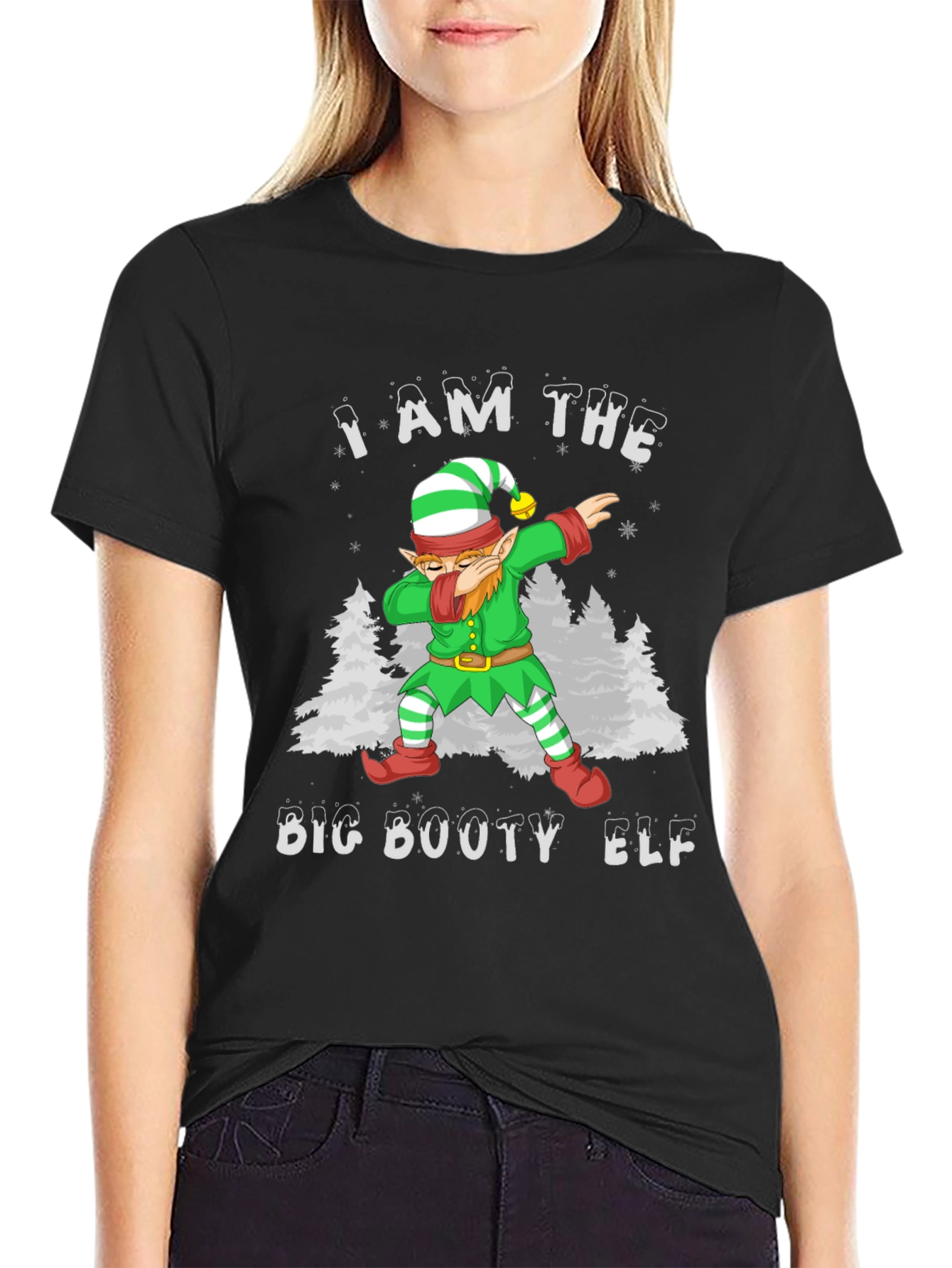 I Am The Big Booty Elf Dab Christmas T-Shirt