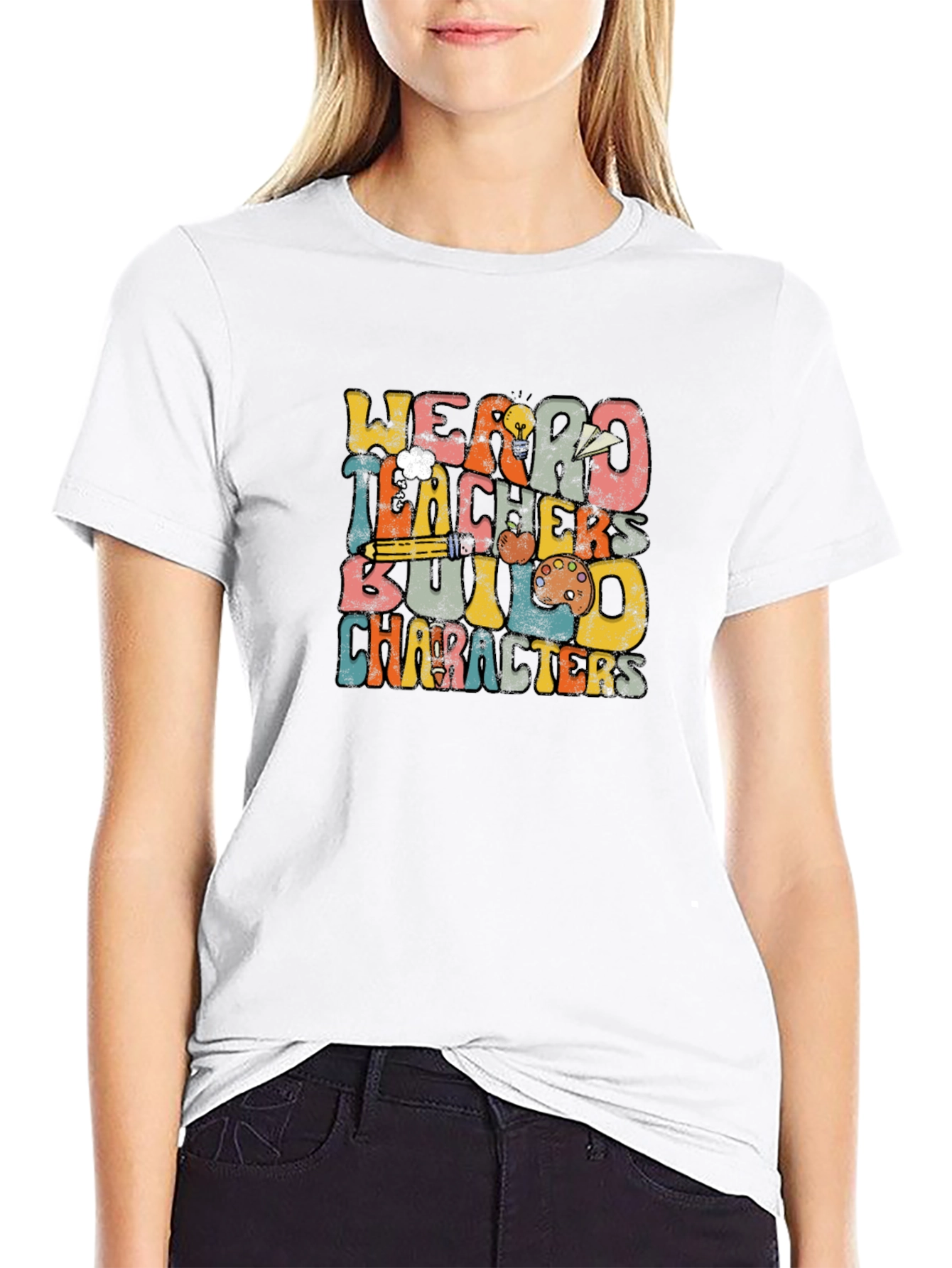 Weird Teachers Build Characters Graphic Tee
