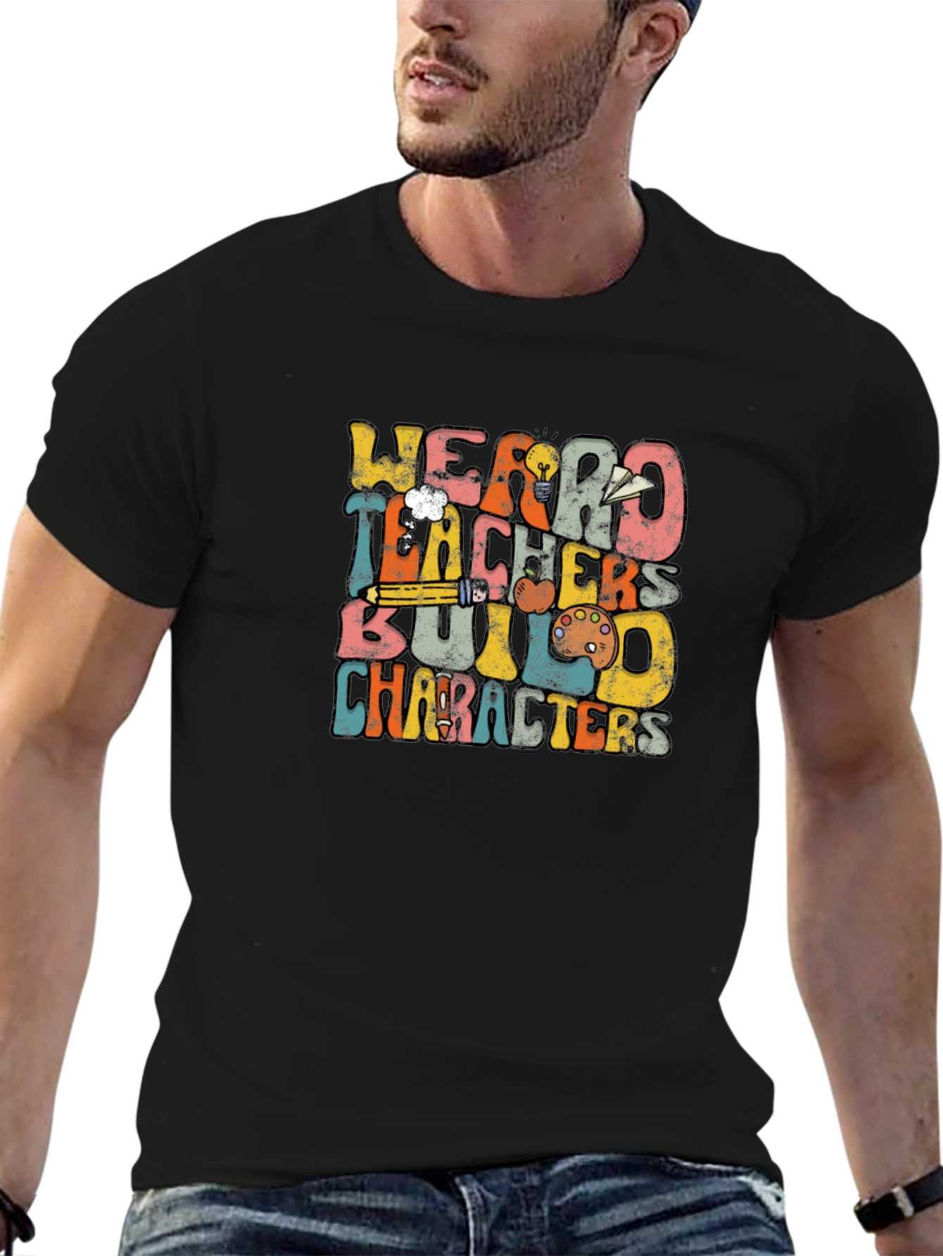 Weird Teachers Build Characters Graphic Tee