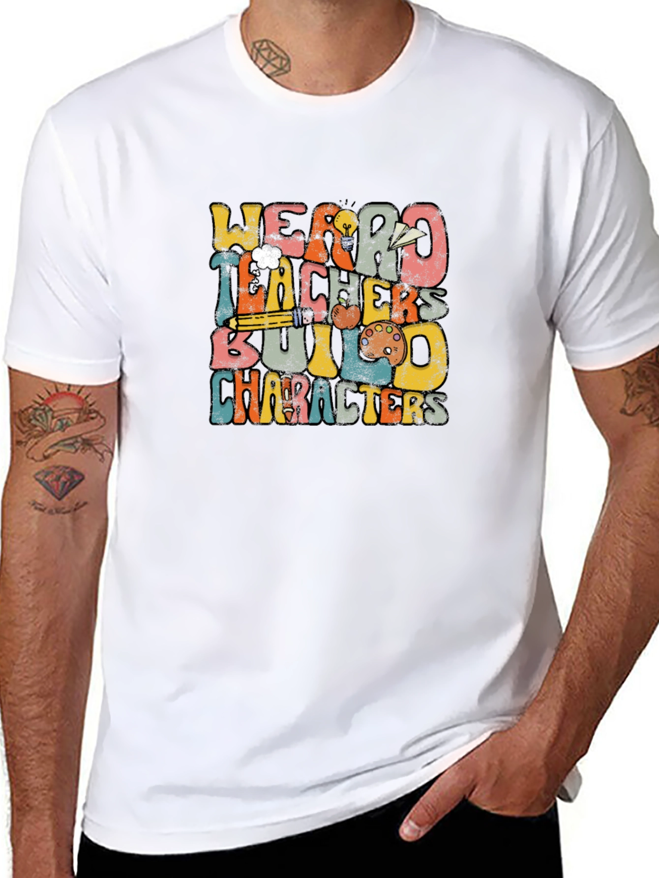 Weird Teachers Build Characters Graphic Tee