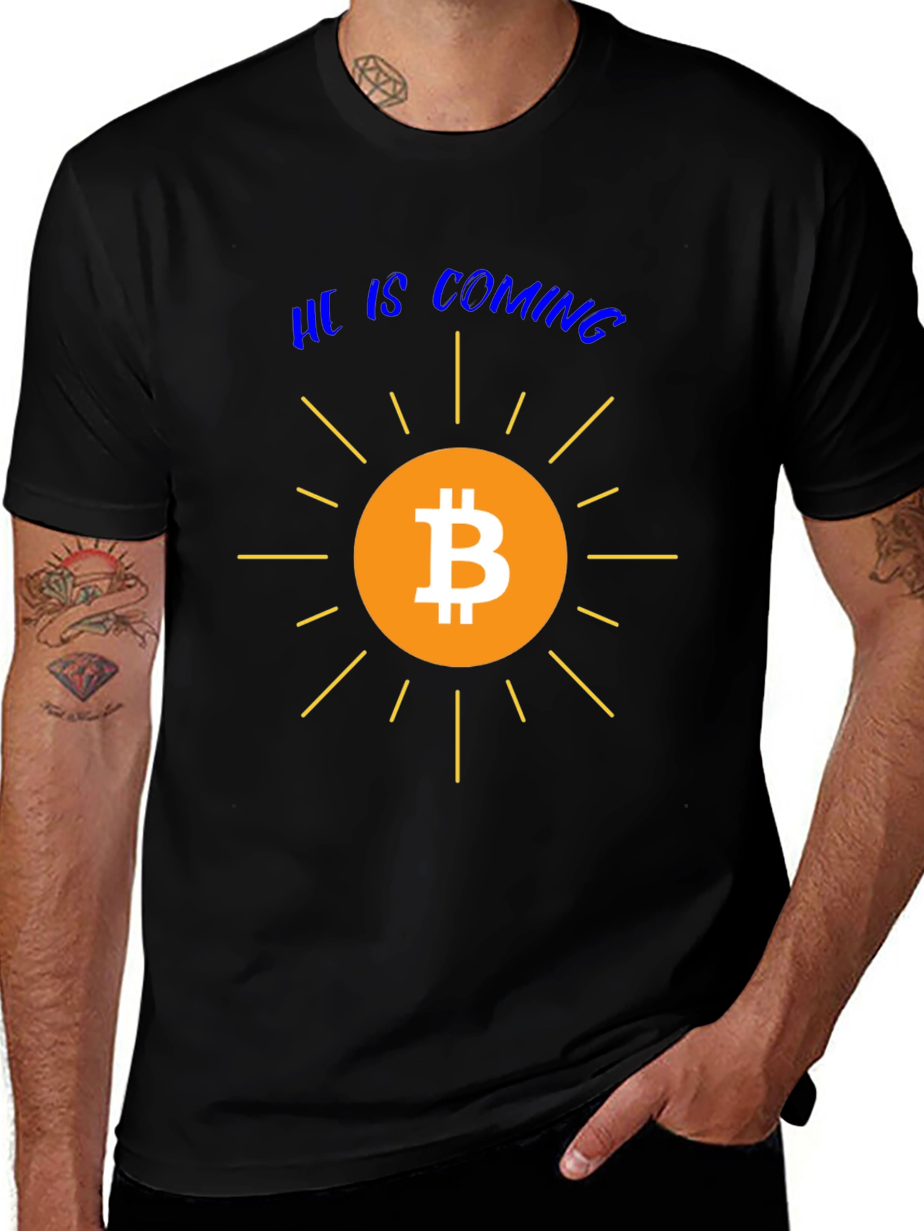 Bitcoin is Coming Graphic Tee - Crypto T-Shirt