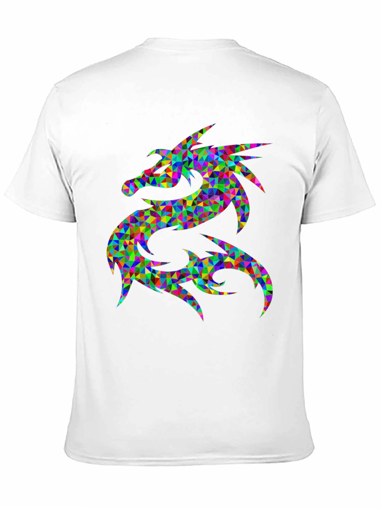 Prismatic Dragon Graphic Black T-Shirt