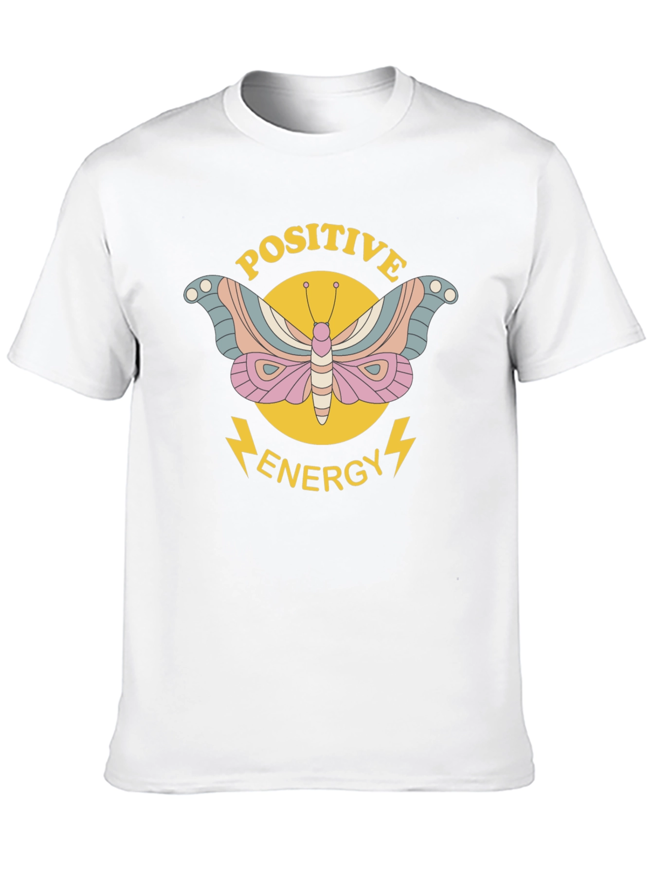Positive Energy Butterfly Graphic Tee - Black