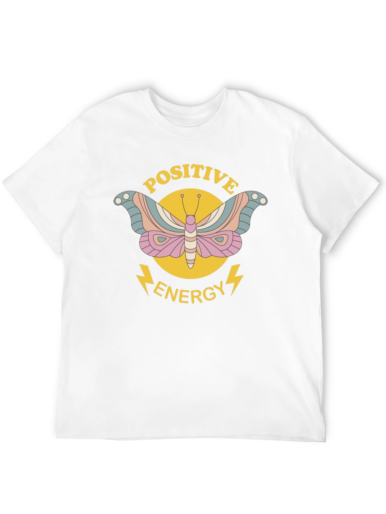 Positive Energy Butterfly Graphic Tee - Black