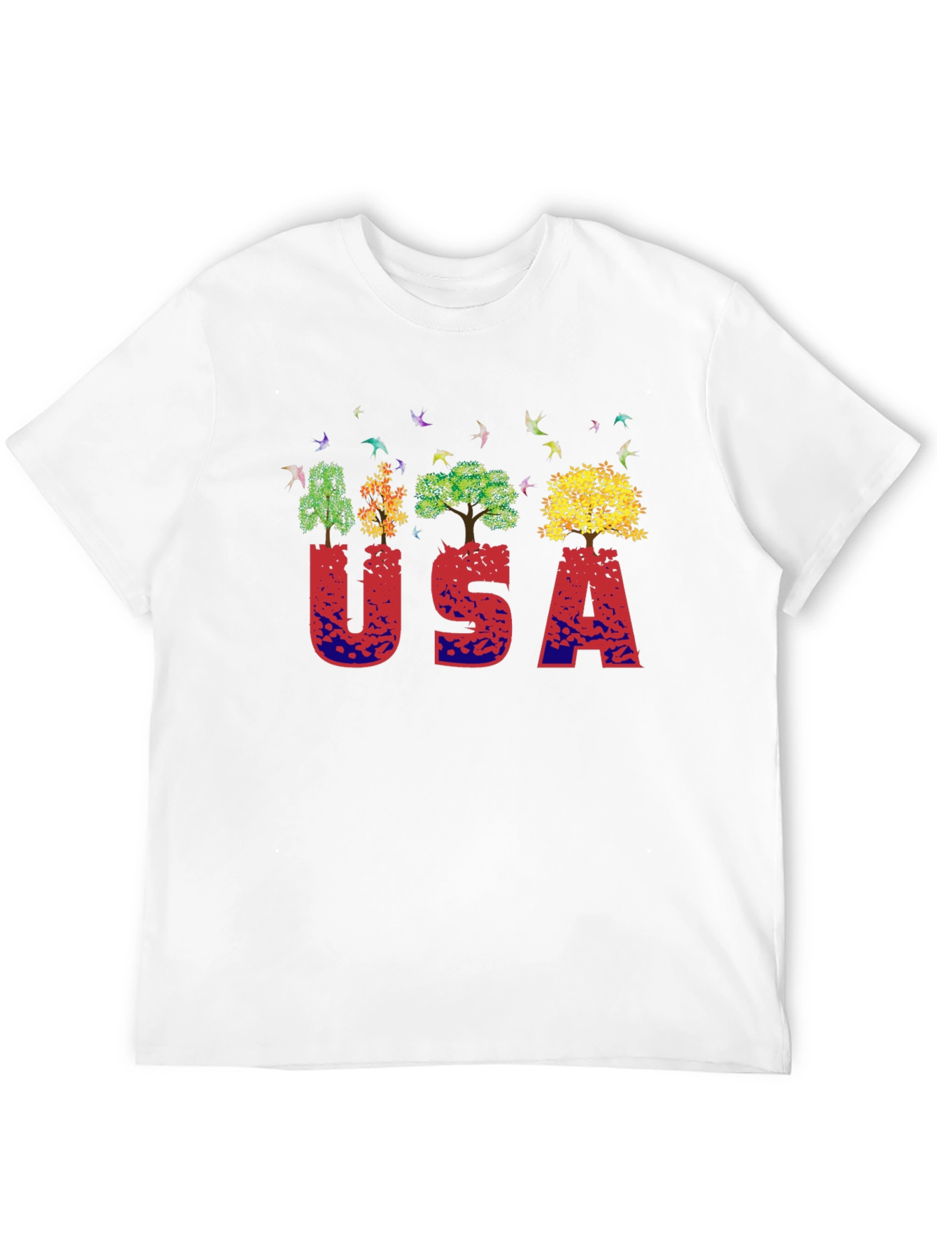 USA Nature Trees Graphic T-Shirt