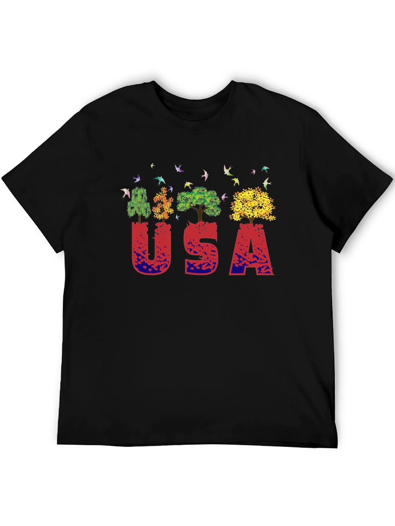 USA Nature Trees Graphic T-Shirt