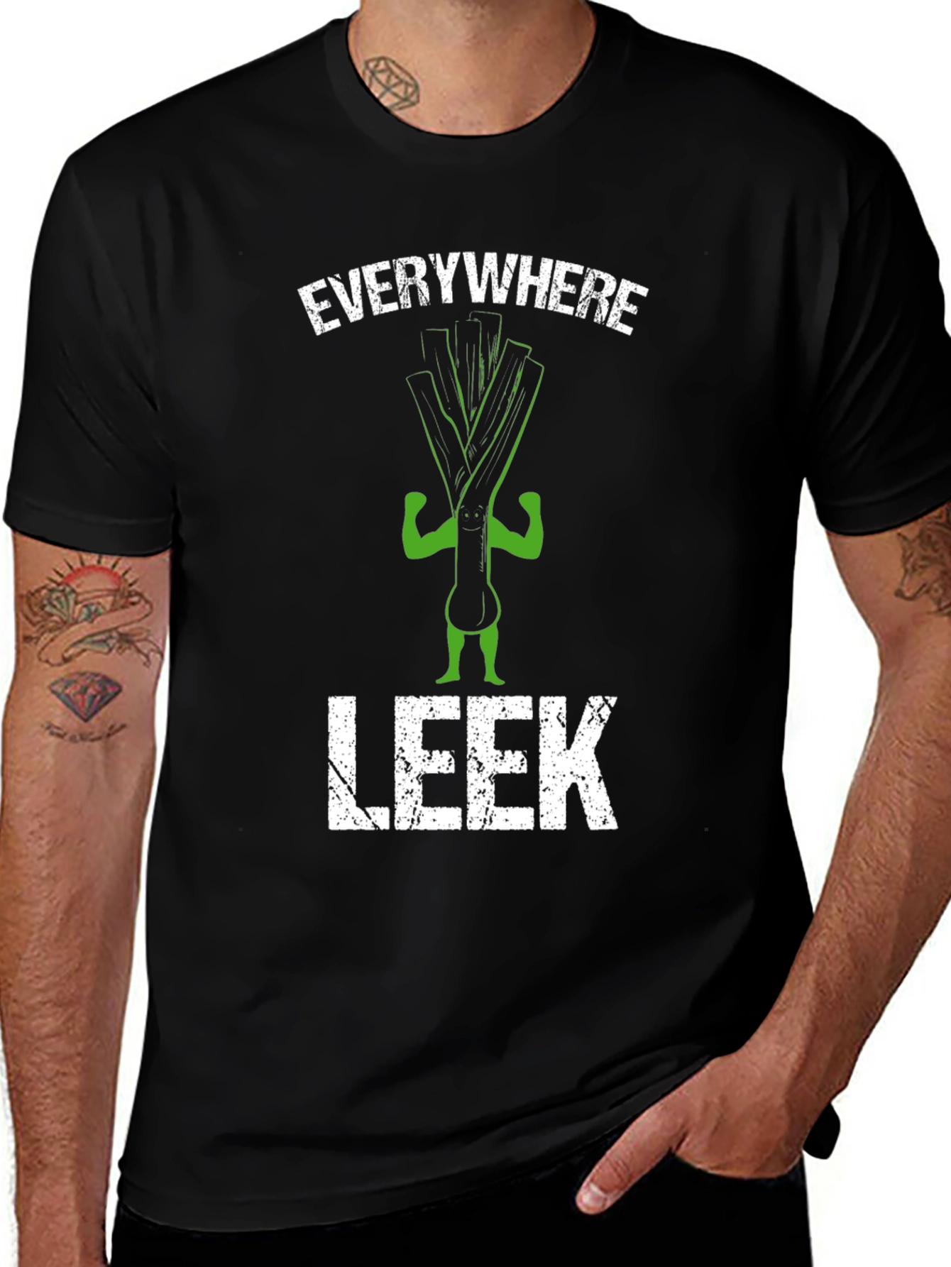 Everywhere Leek T-Shirt - Funny Vegetarian Pun Tee
