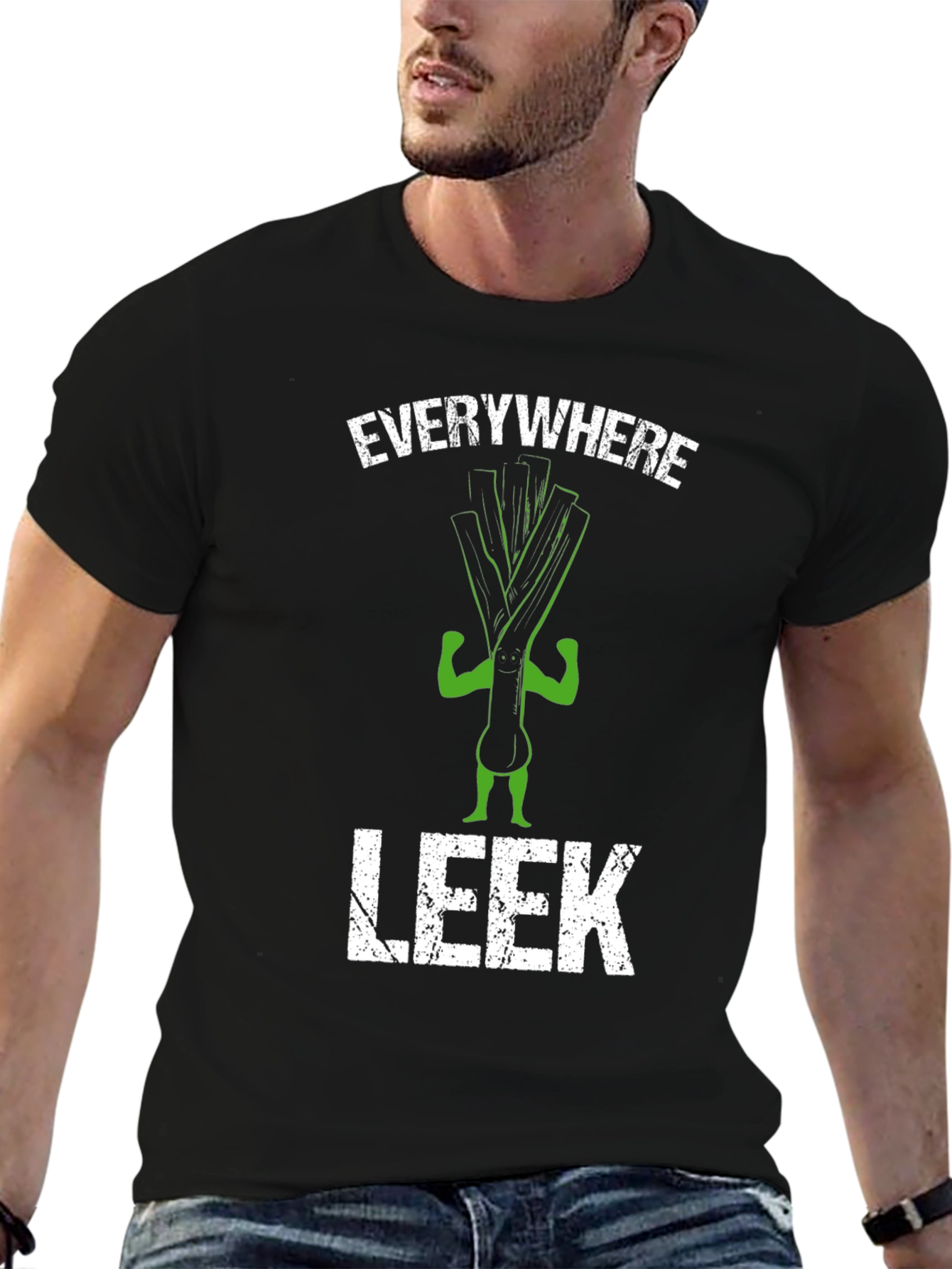 Everywhere Leek T-Shirt - Funny Vegetarian Pun Tee