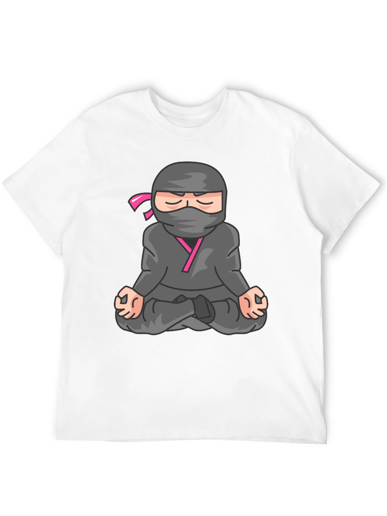 Meditating Ninja Graphic Tee - Black T-Shirt