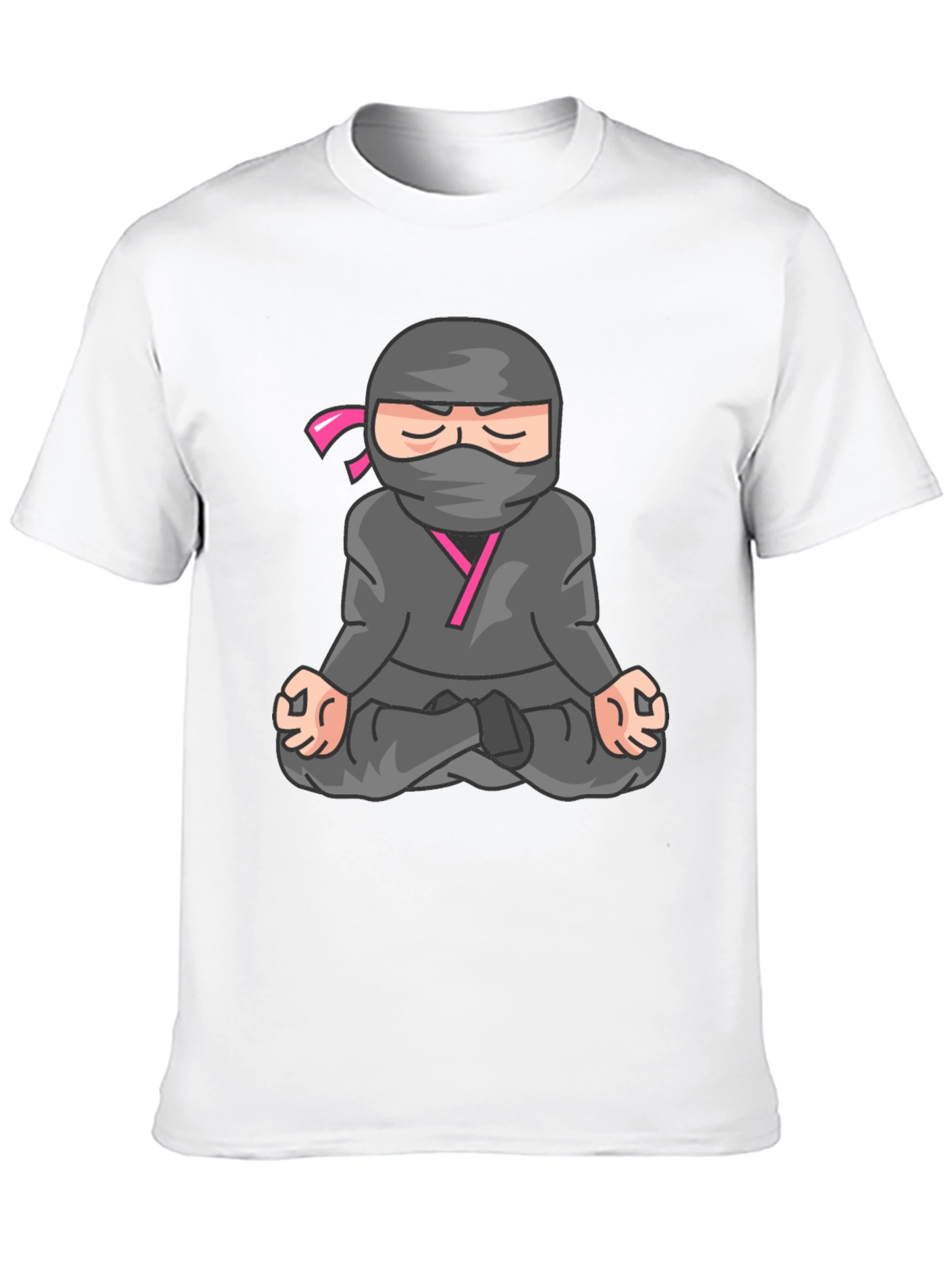 Meditating Ninja Graphic Tee - Black T-Shirt