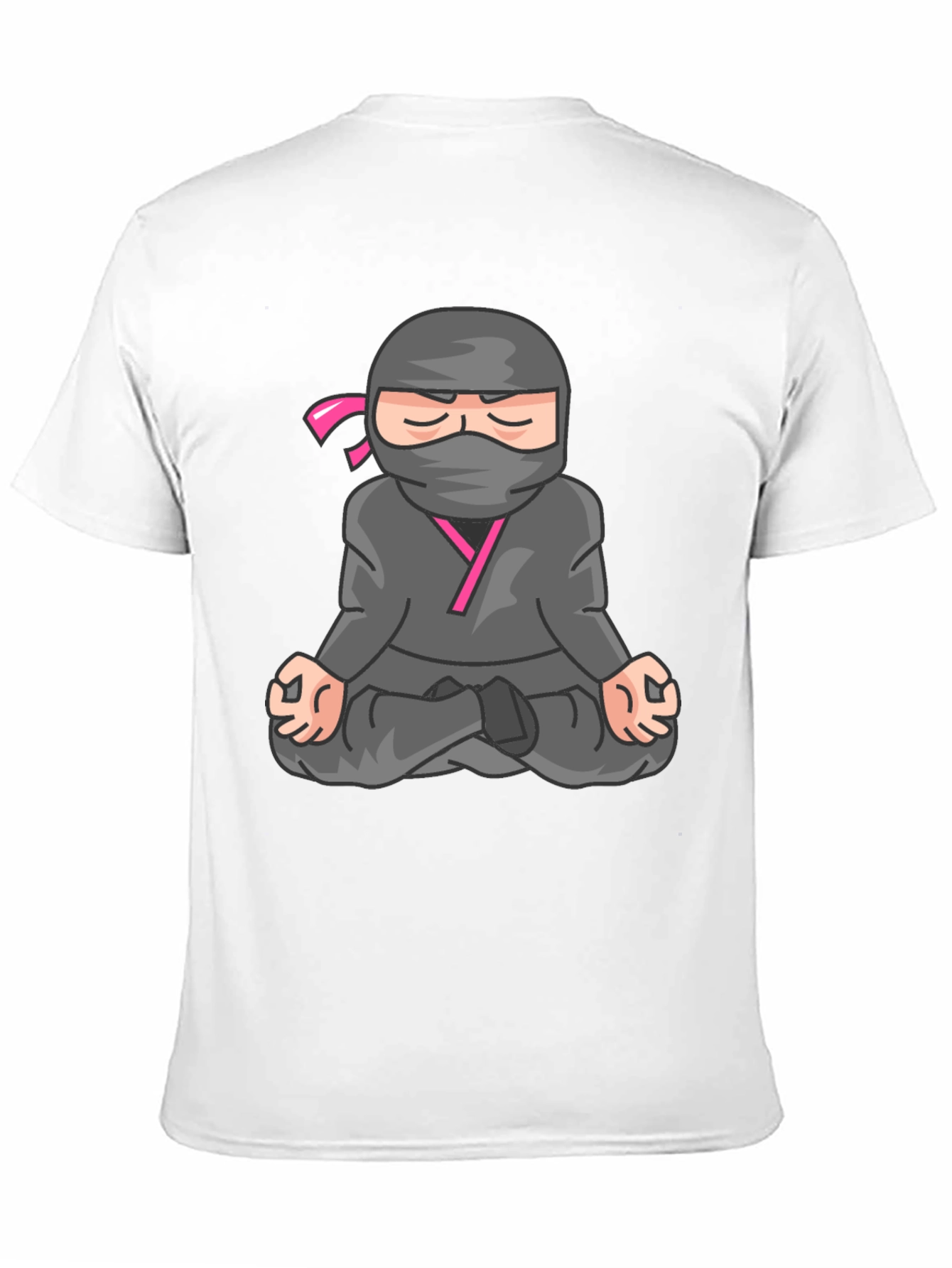 Meditating Ninja Graphic Tee - Black T-Shirt