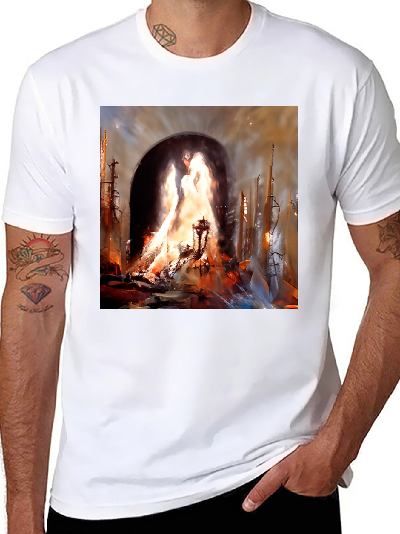 Inferno Portal Black Graphic Tee