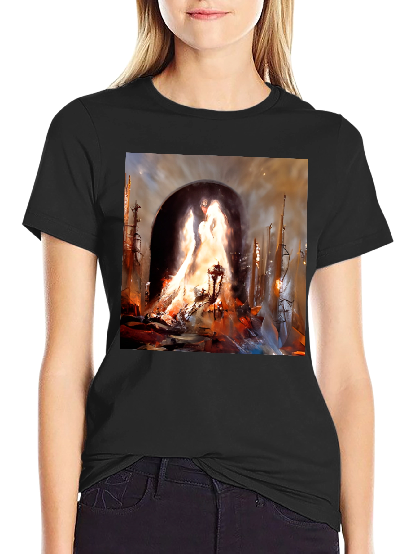 Inferno Portal Black Graphic Tee