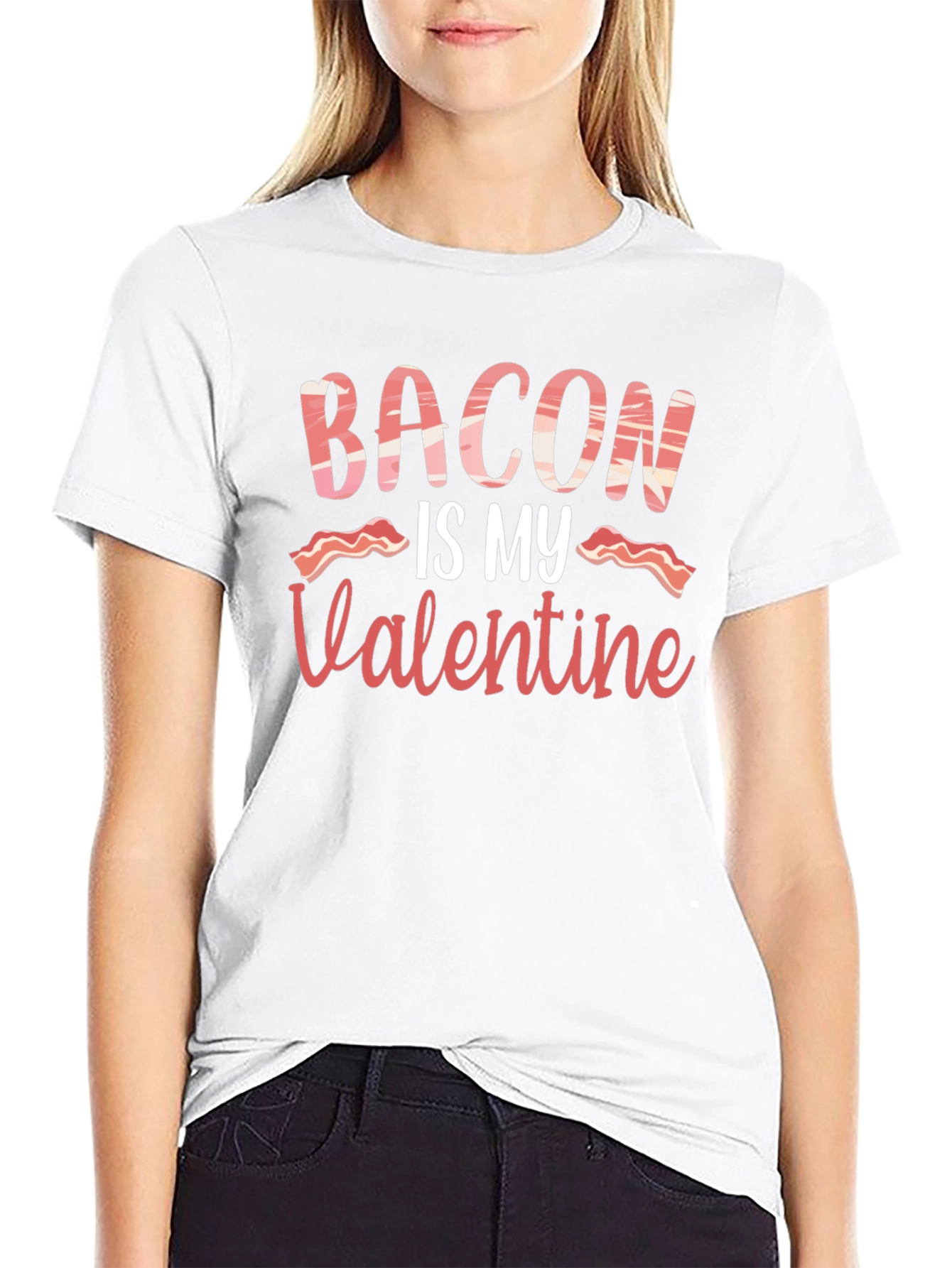 Bacon is My Valentine Graphic T-Shirt