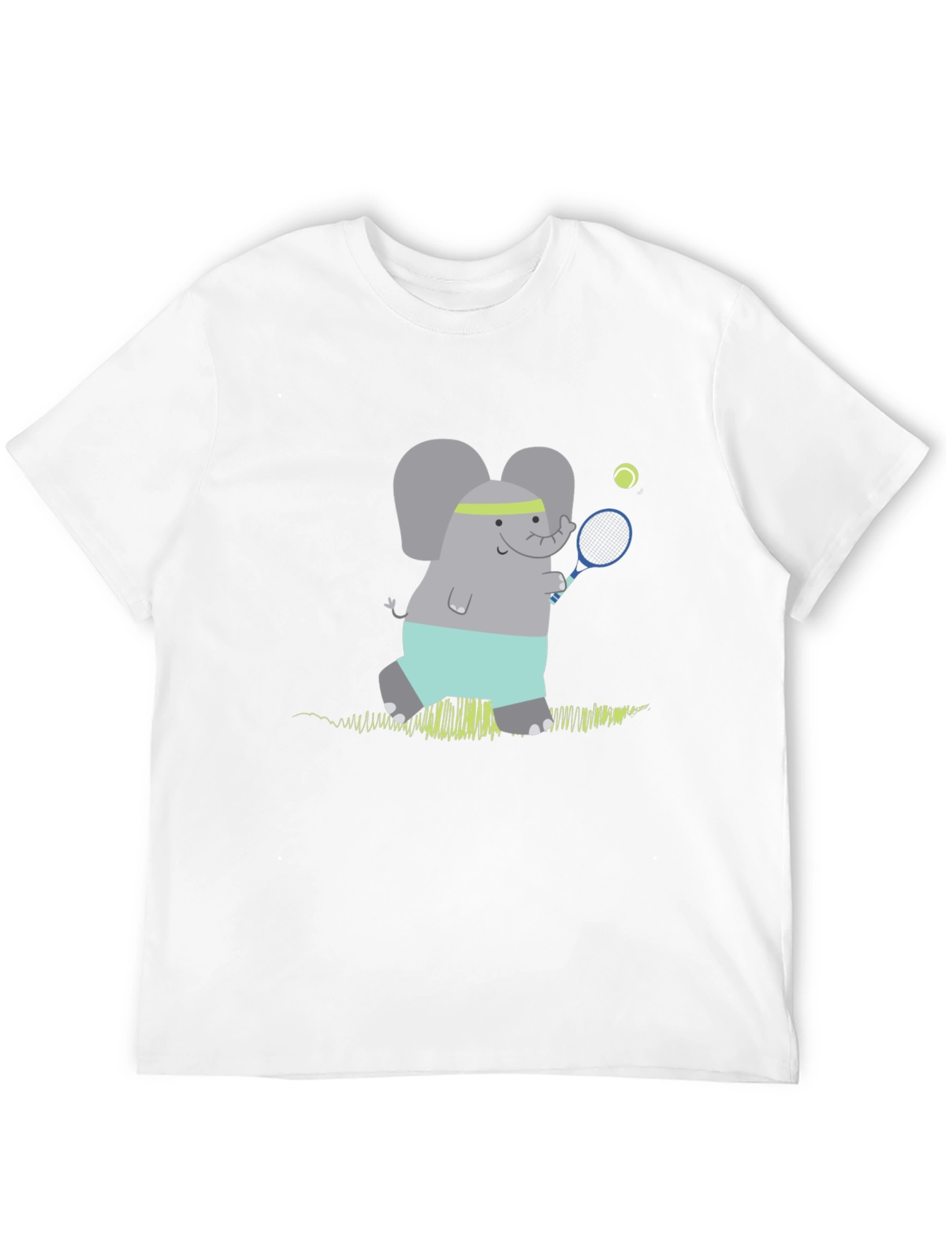 Elephant Tennis Player Graphic T-Shirt