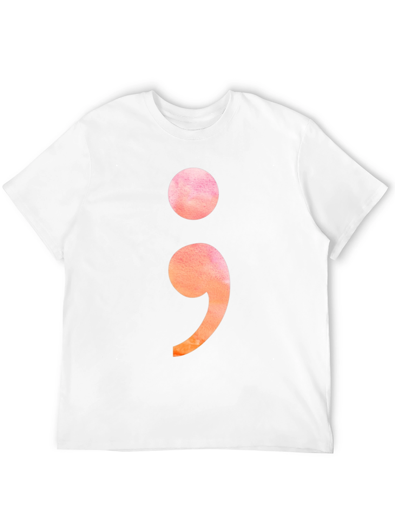 Semicolon Graphic Tee - Stylish Mental Health Awareness T-Shirt