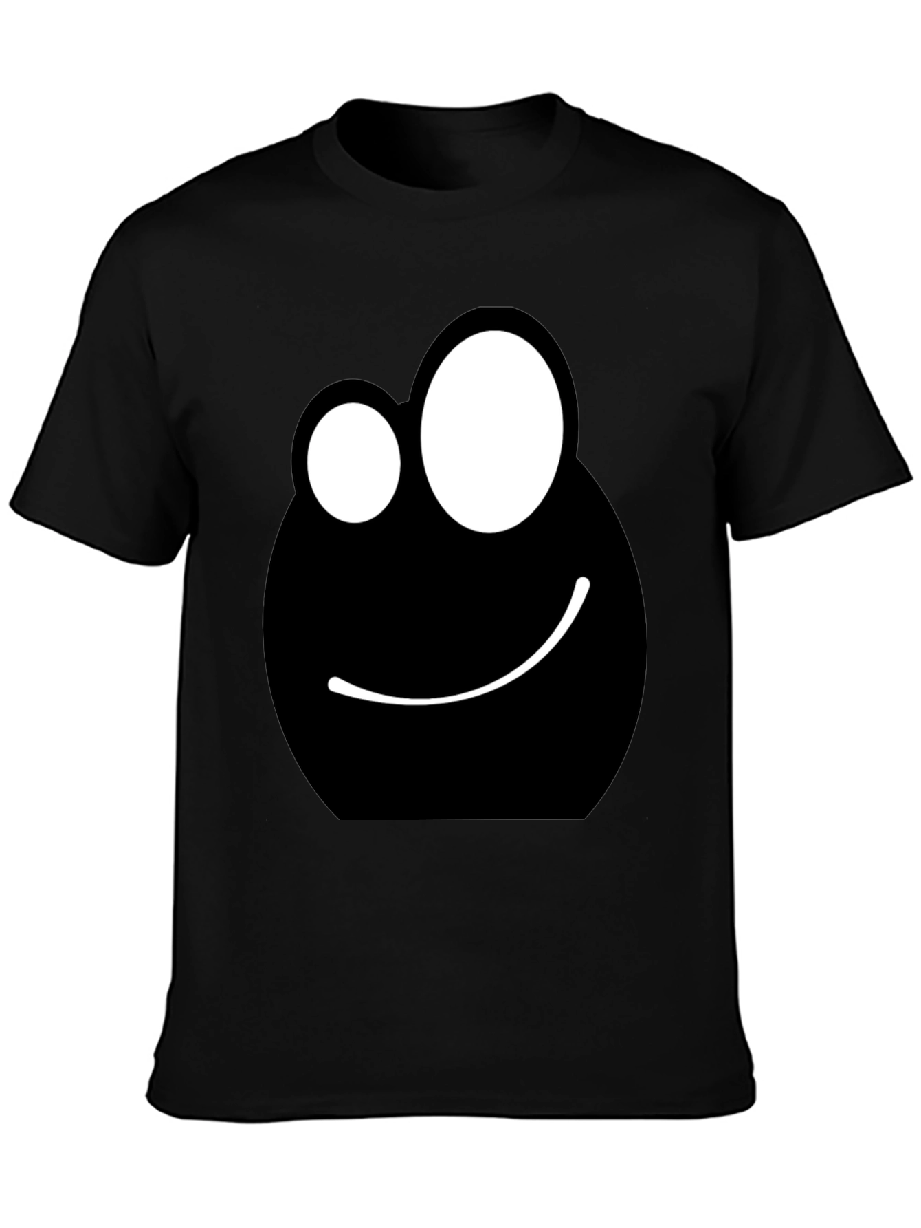 Funny Face Graphic Tee - Black Cotton T-Shirt