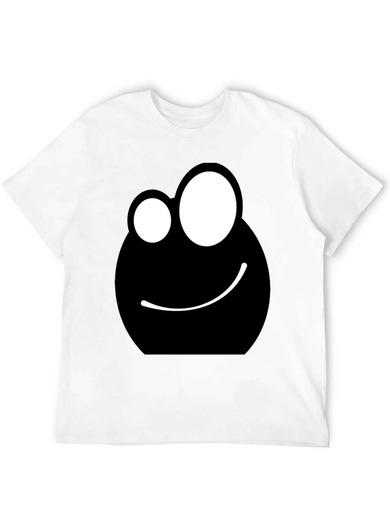Funny Face Graphic Tee - Black Cotton T-Shirt
