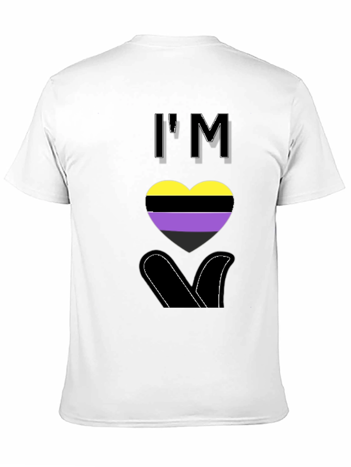 Nonbinary Pride Heart T-Shirt - LGBTQ+ Love