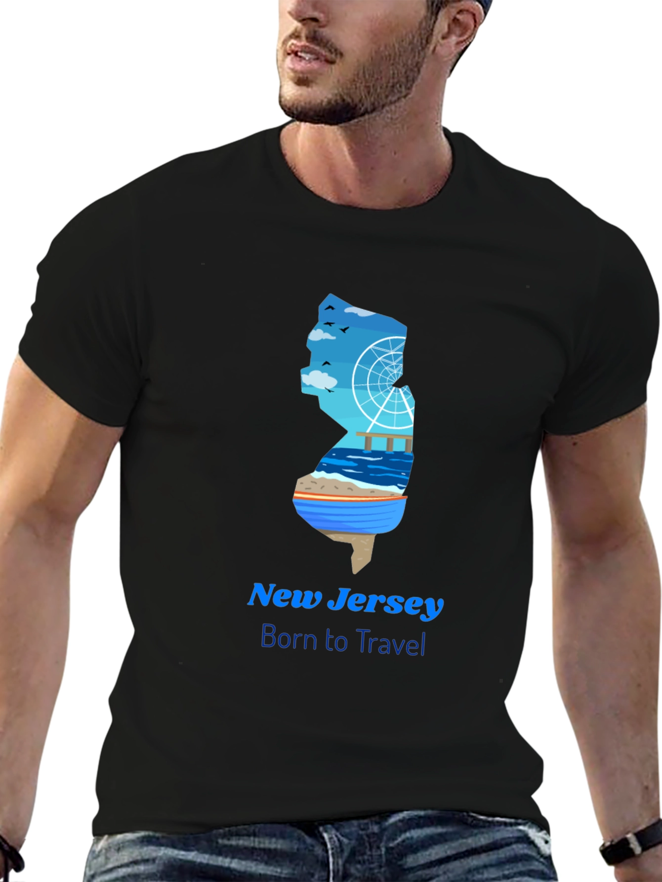 New Jersey Travel Graphic T-Shirt