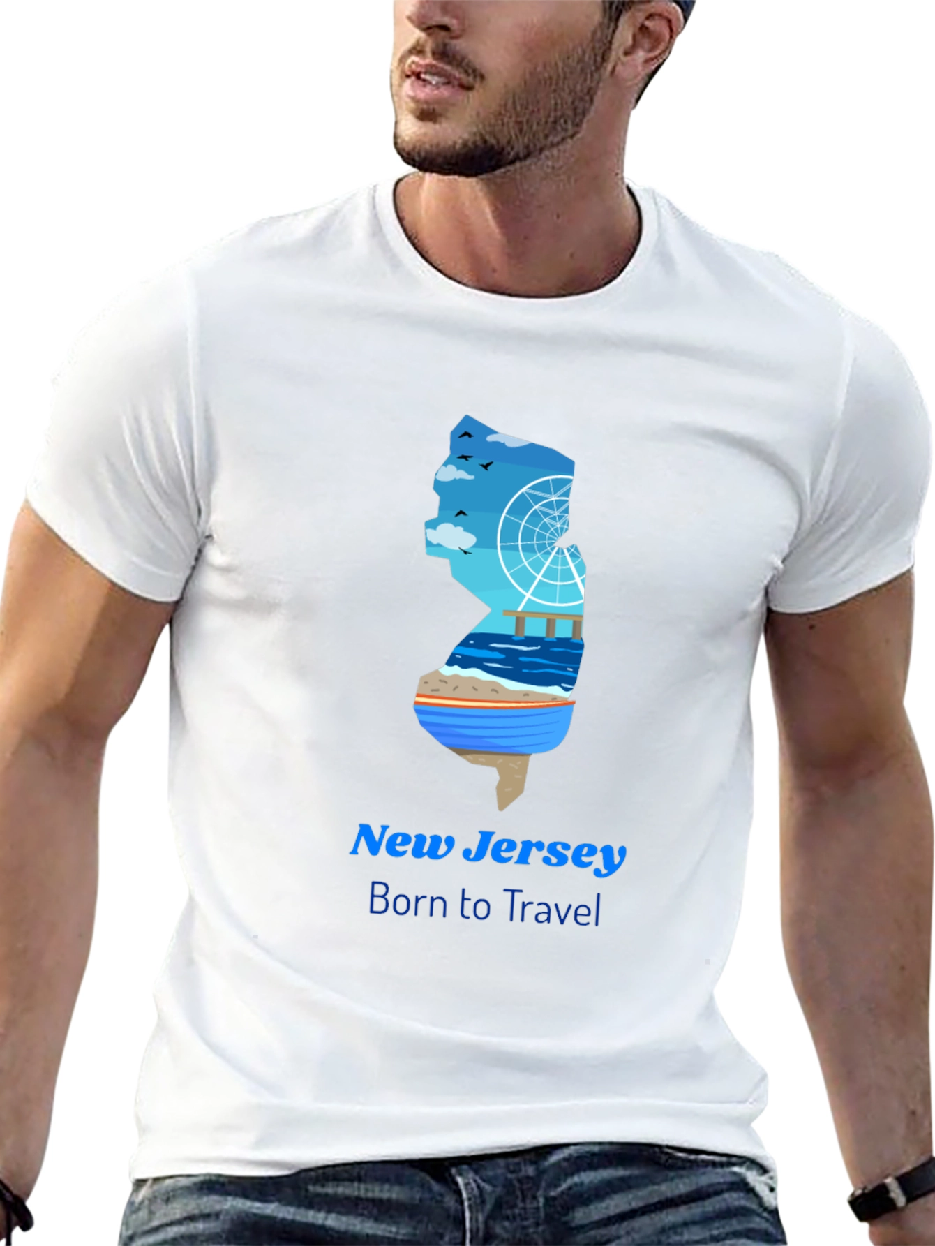 New Jersey Travel Graphic T-Shirt