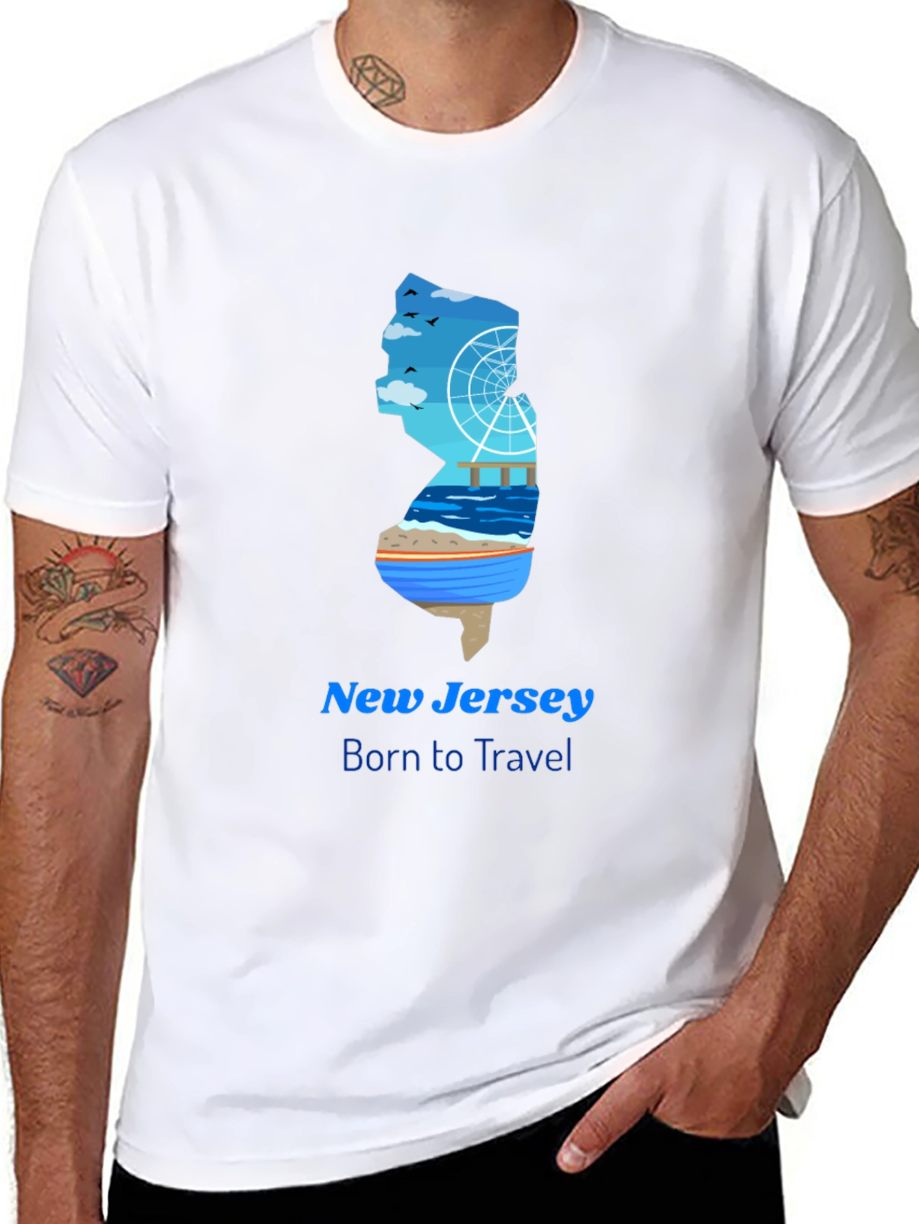 New Jersey Travel Graphic T-Shirt