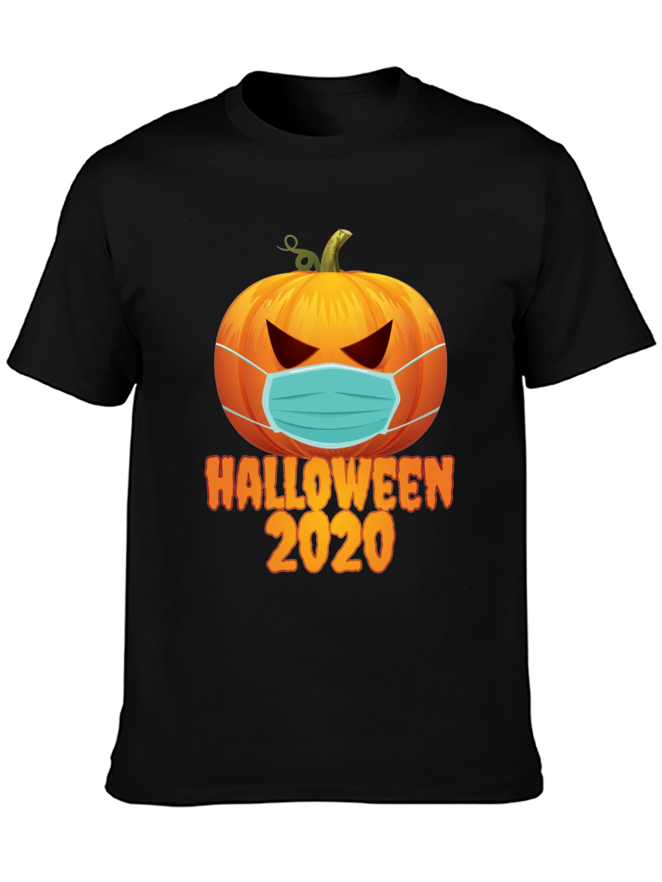 Halloween 2020 Masked Pumpkin Graphic Tee