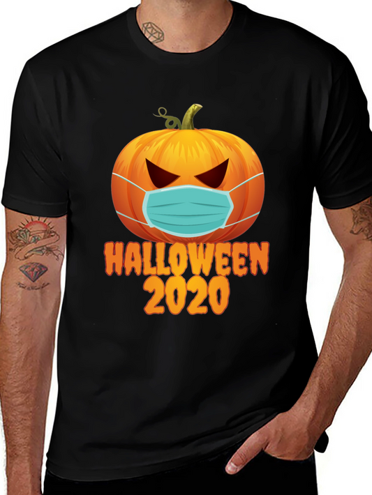 Halloween 2020 Masked Pumpkin Graphic Tee