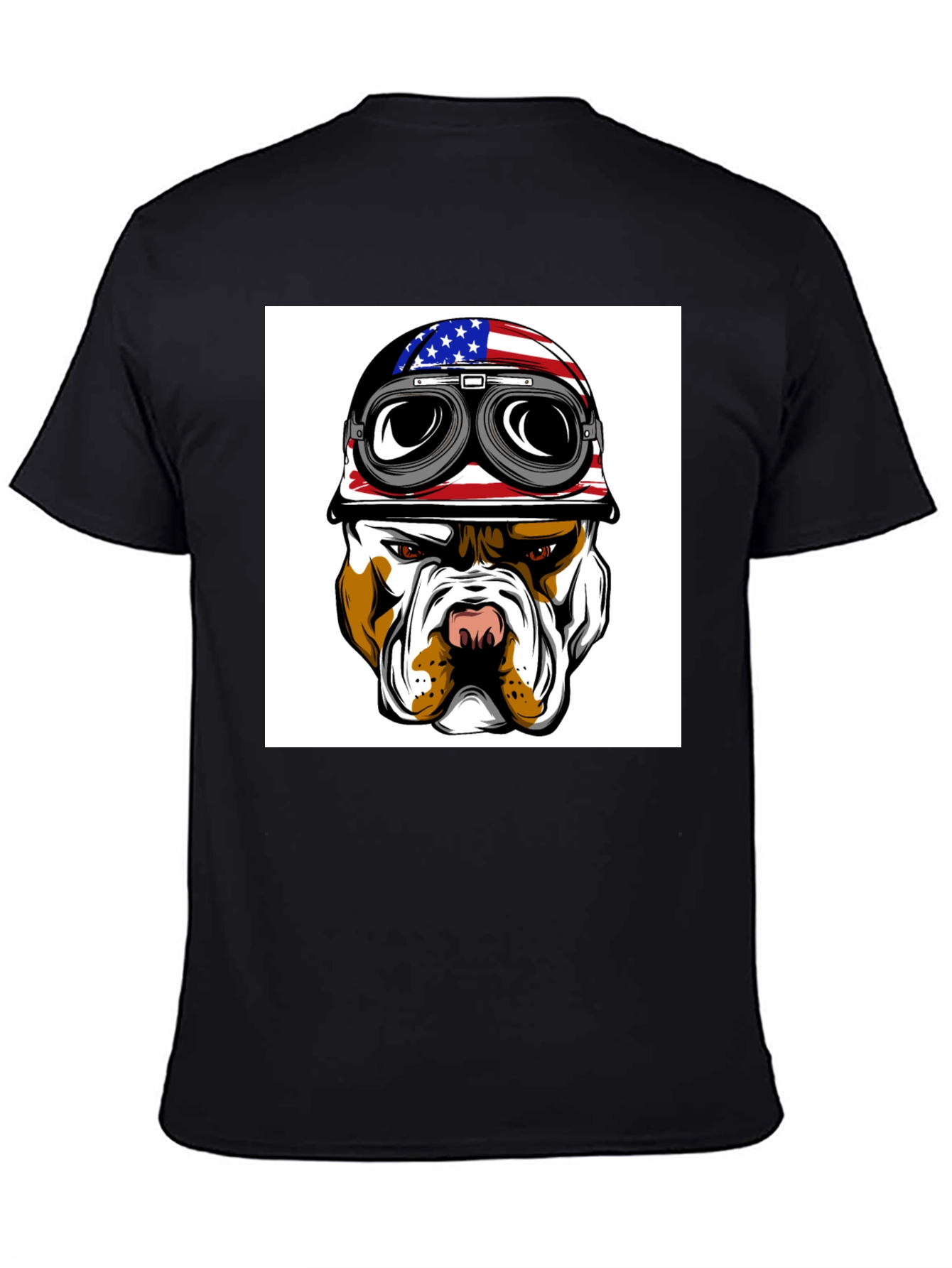 Cool Bulldog Biker T-Shirt