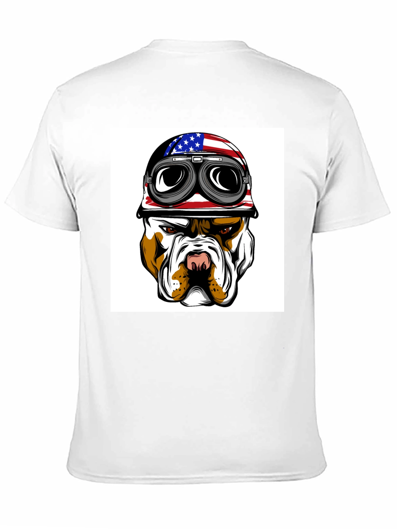 Cool Bulldog Biker T-Shirt