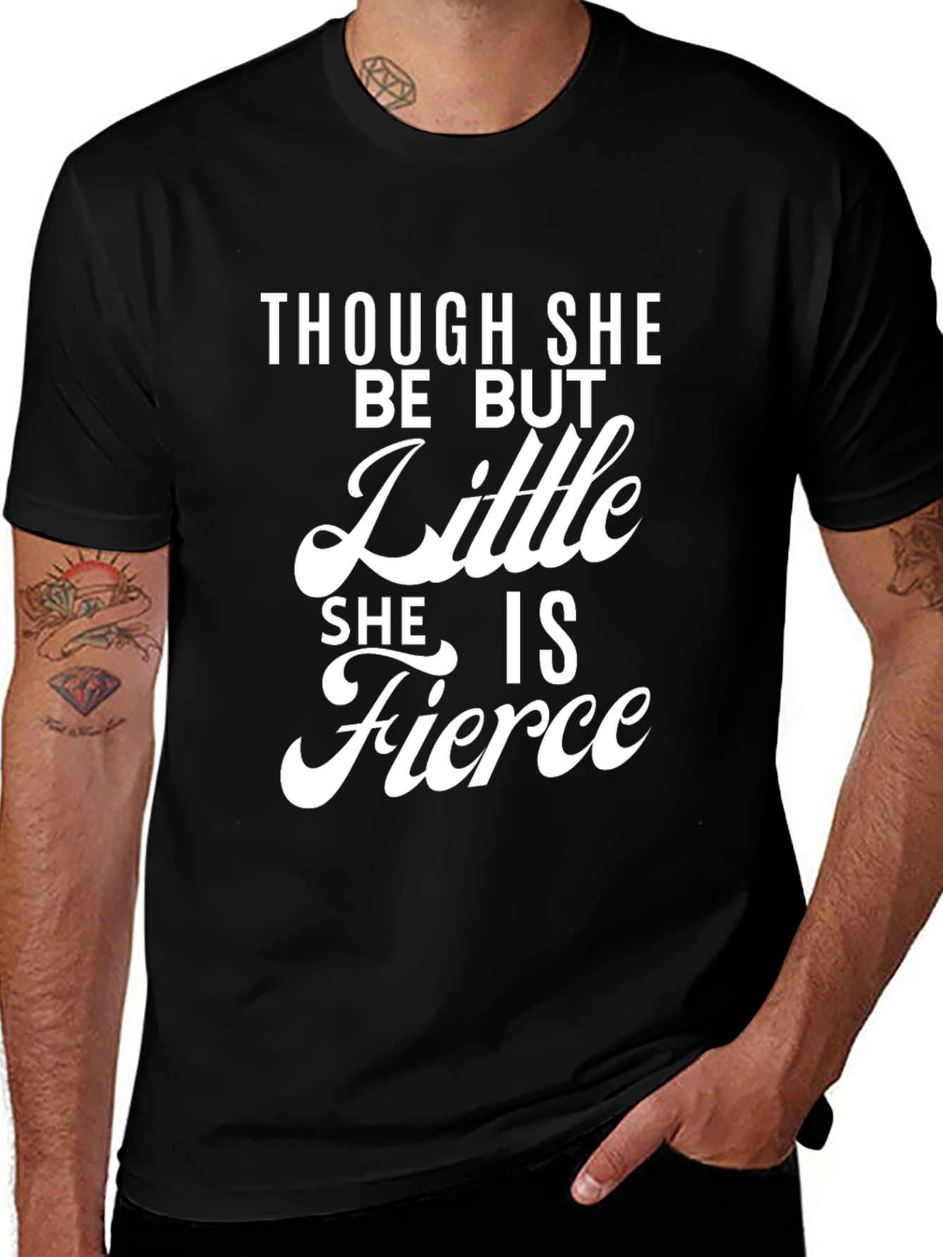 Fierce Little Girl Black T-Shirt