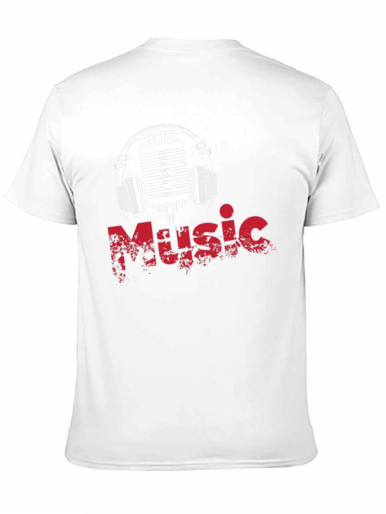 Music Lover Graphic T-Shirt - Microphone & Headphones