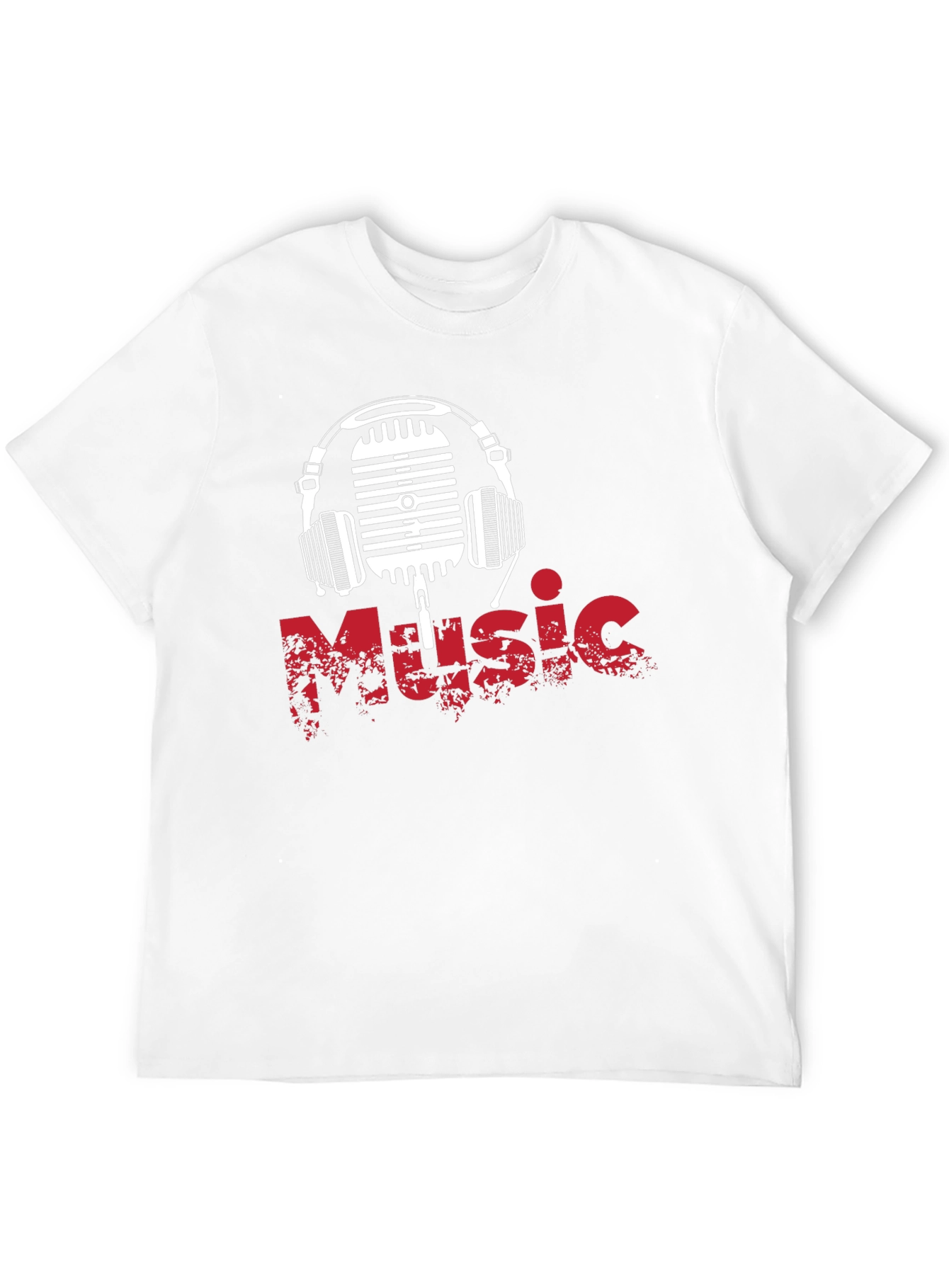 Music Lover Graphic T-Shirt - Microphone & Headphones