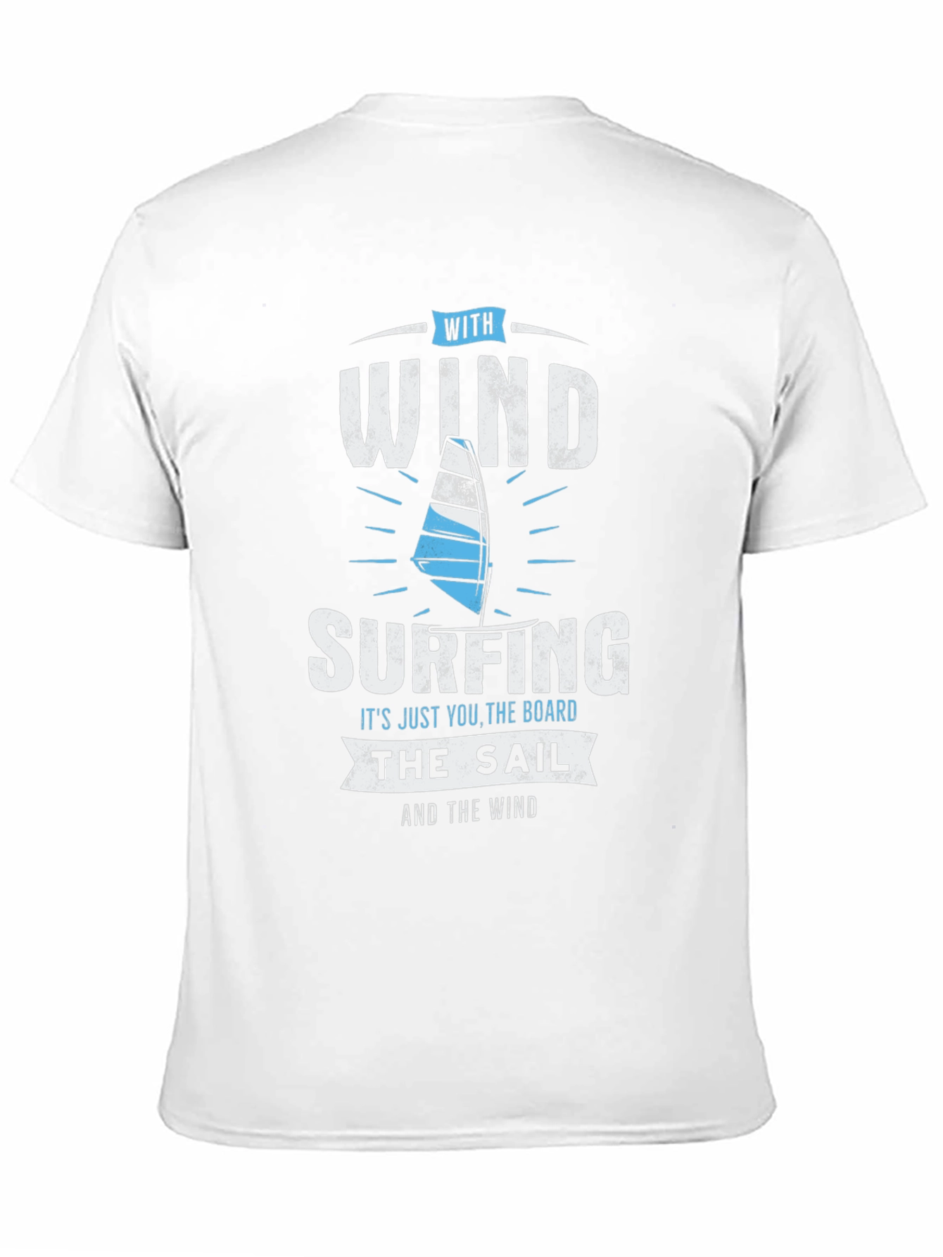 Windsurfing T-Shirt - Wind Sail and Board Design