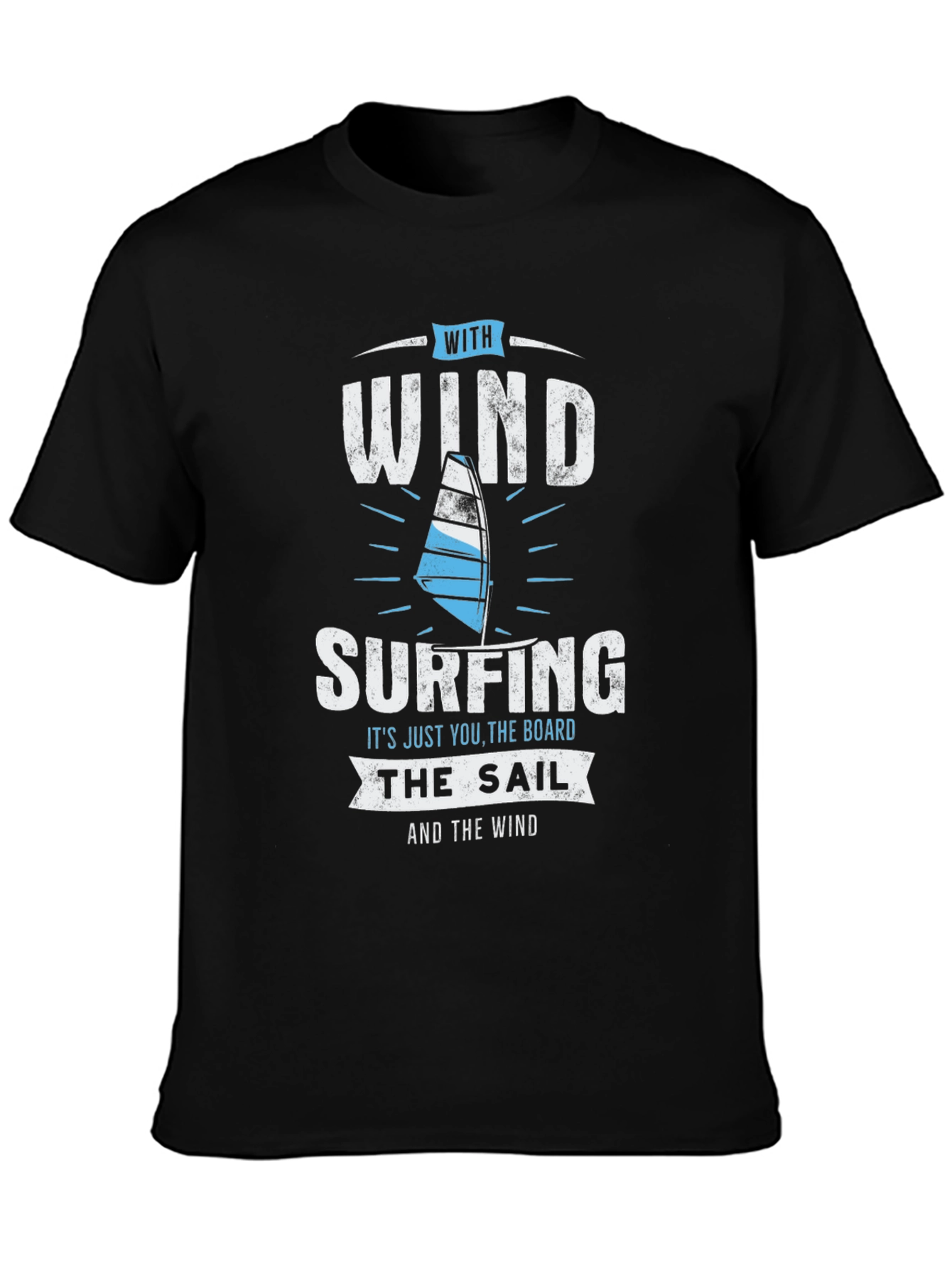 Windsurfing T-Shirt - Wind Sail and Board Design