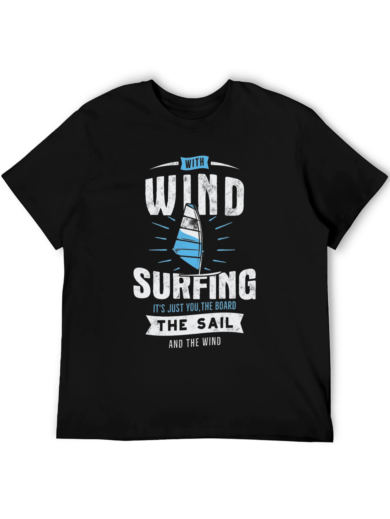 Windsurfing T-Shirt - Wind Sail and Board Design