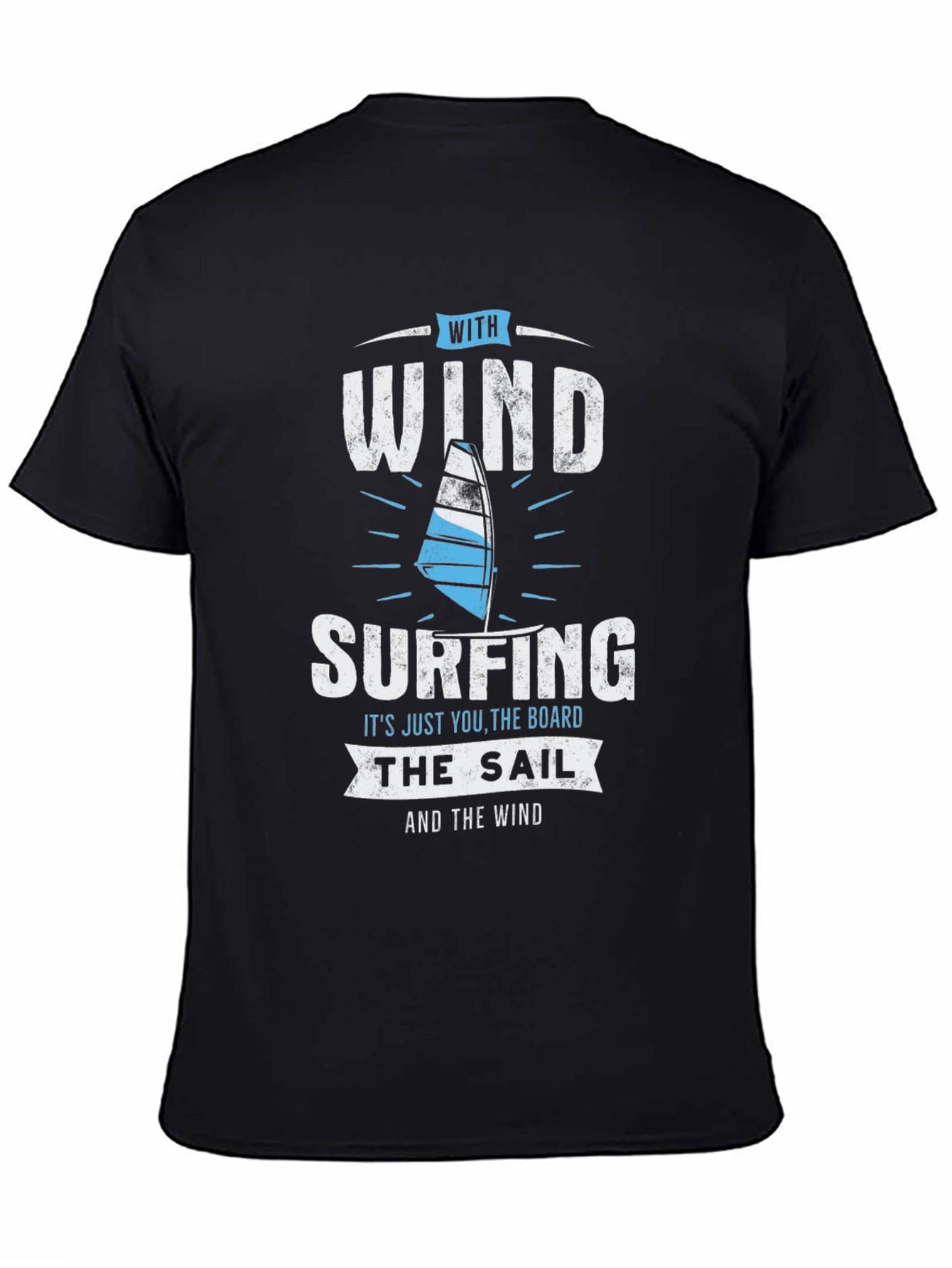 Windsurfing T-Shirt - Wind Sail and Board Design