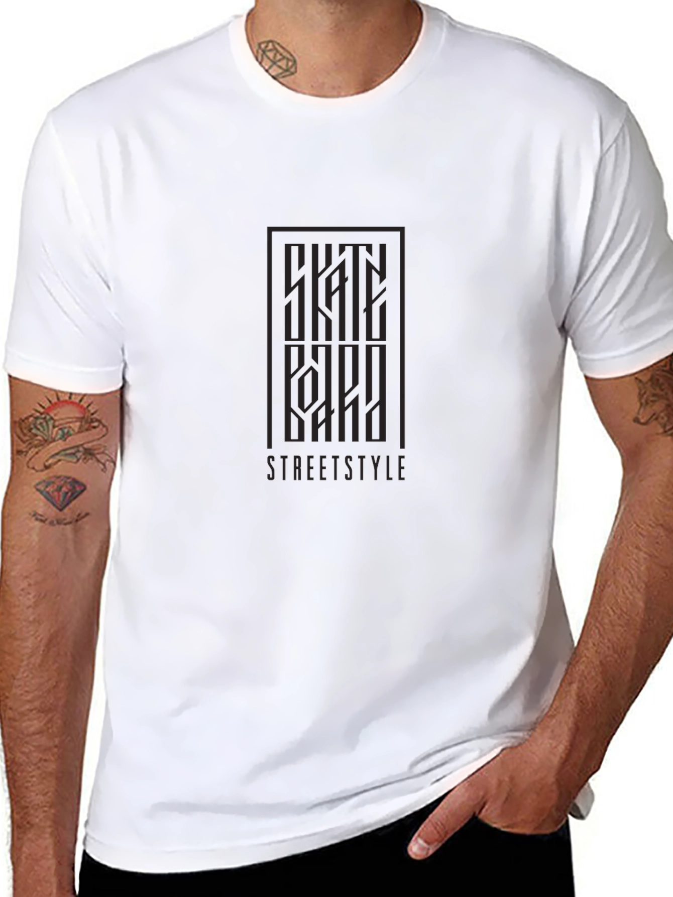 Streetstyle Graphic Tee - Modern Black T-Shirt