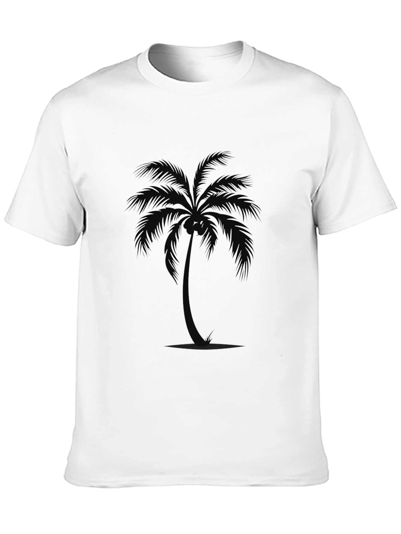 Mens Black Palm Tree Graphic Tee