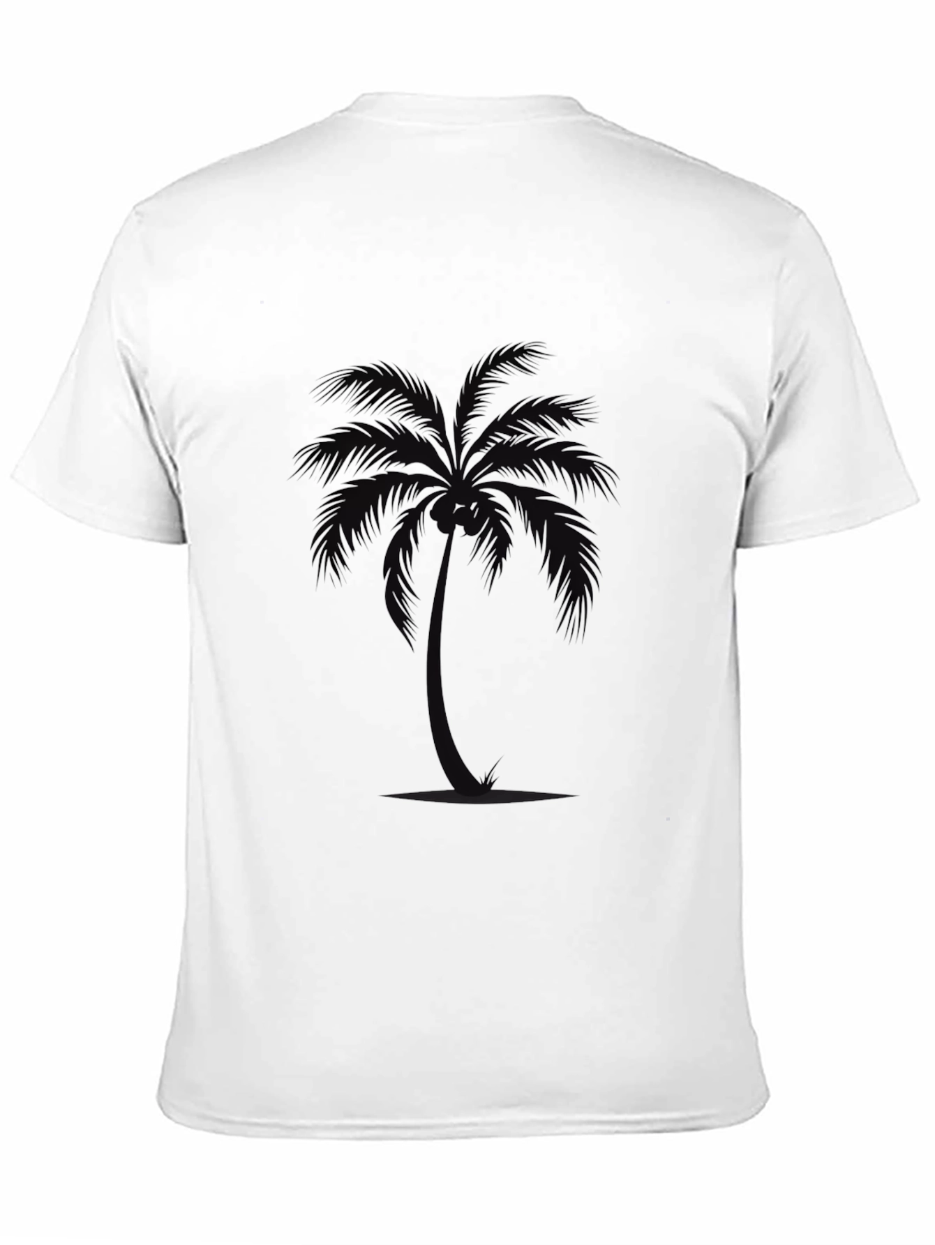 Mens Black Palm Tree Graphic Tee