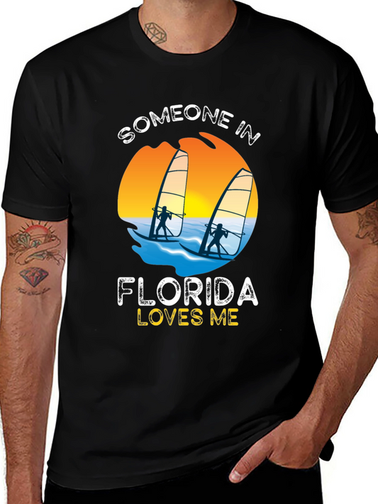 Someone in Florida Loves Me Black T-Shirt