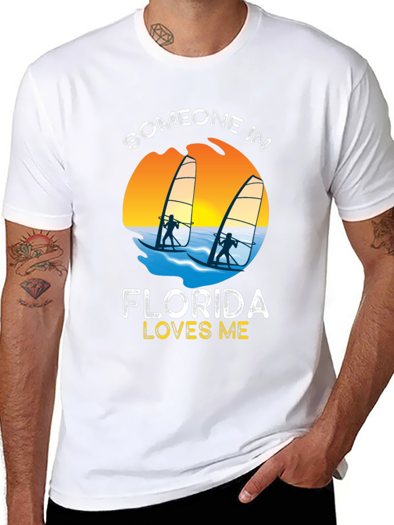 Someone in Florida Loves Me Black T-Shirt