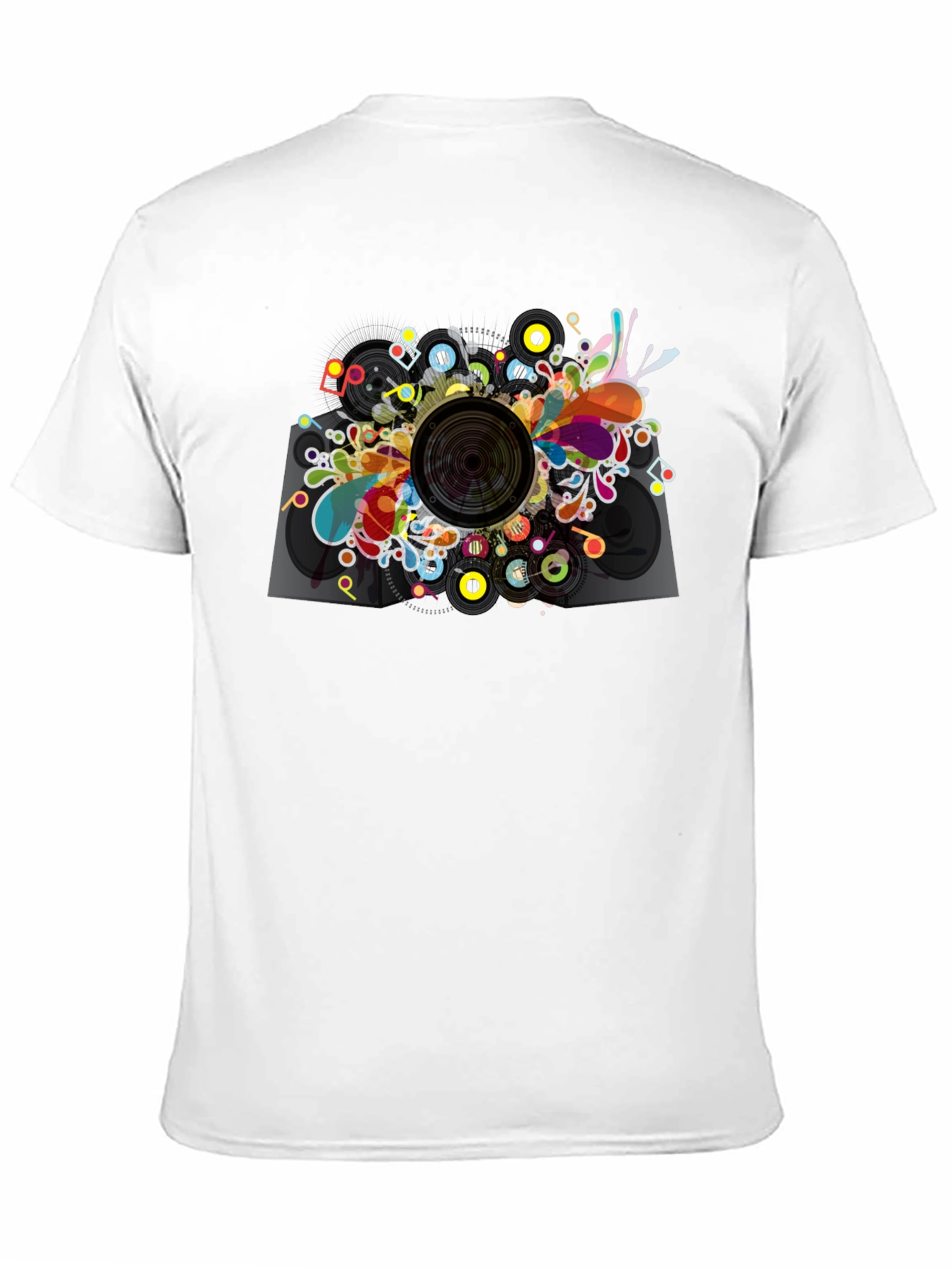Abstract Speaker Graphic T-Shirt - Mens Black Tee